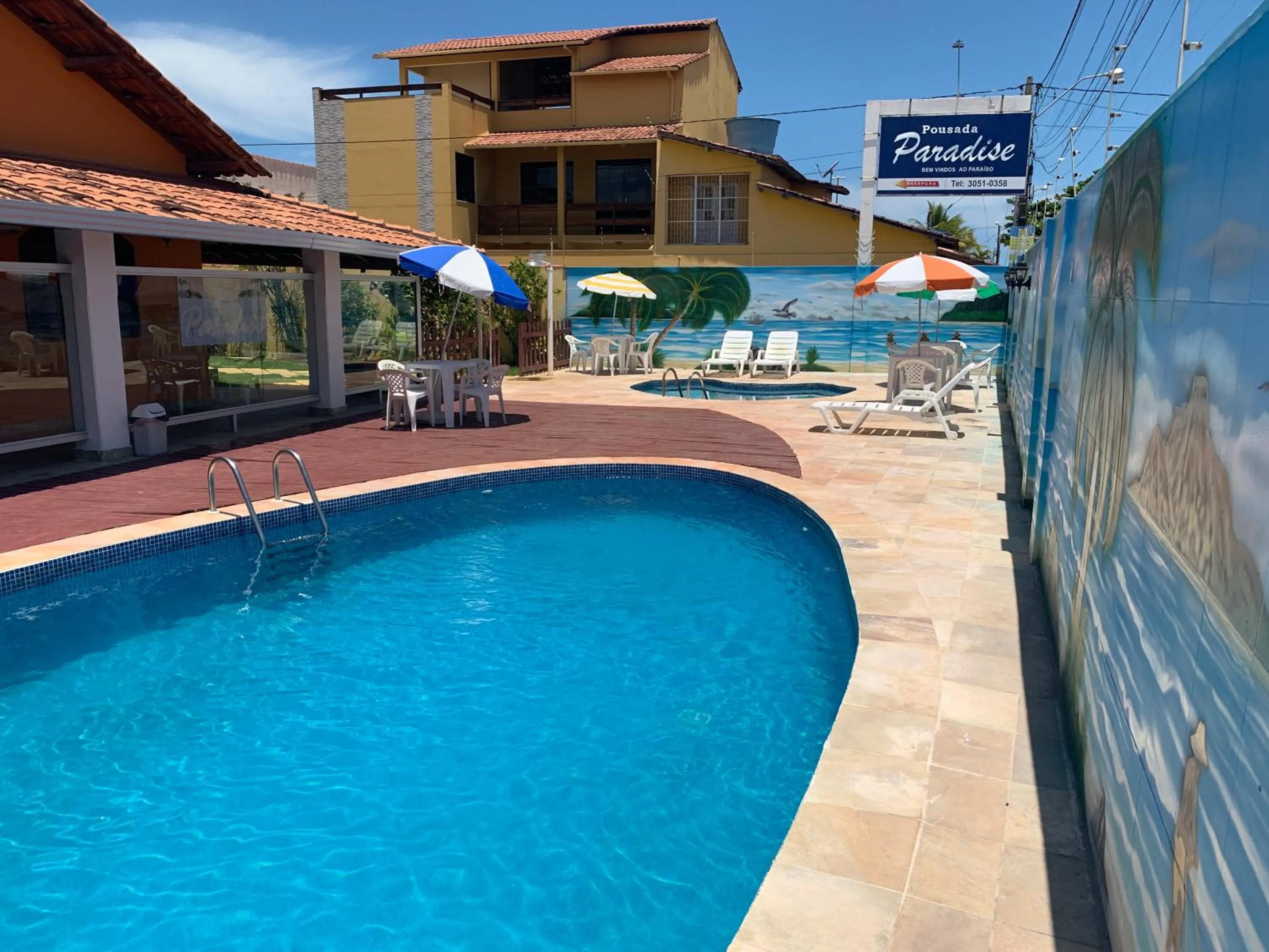 Pool view in Pousada Paradise