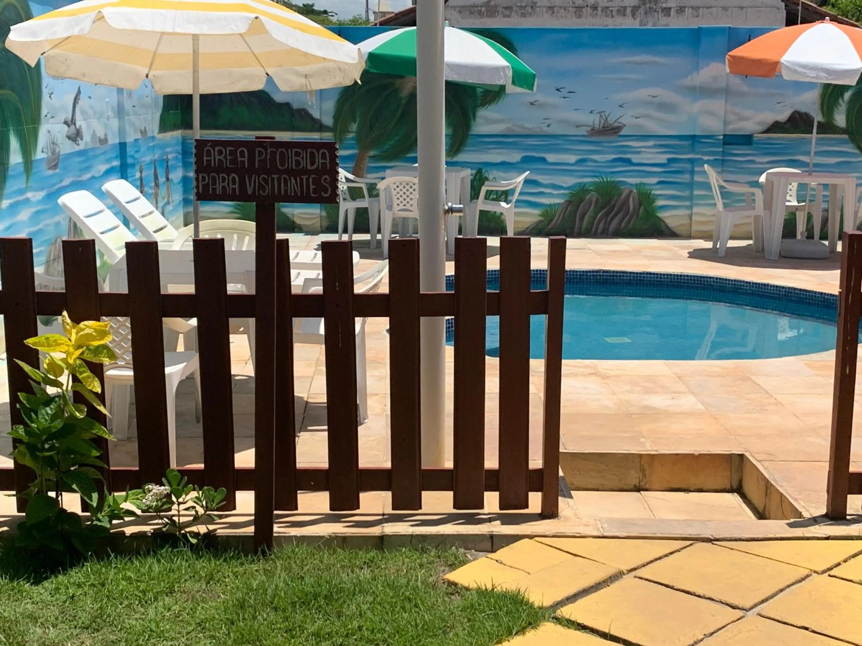 Pool view in Pousada Paradise