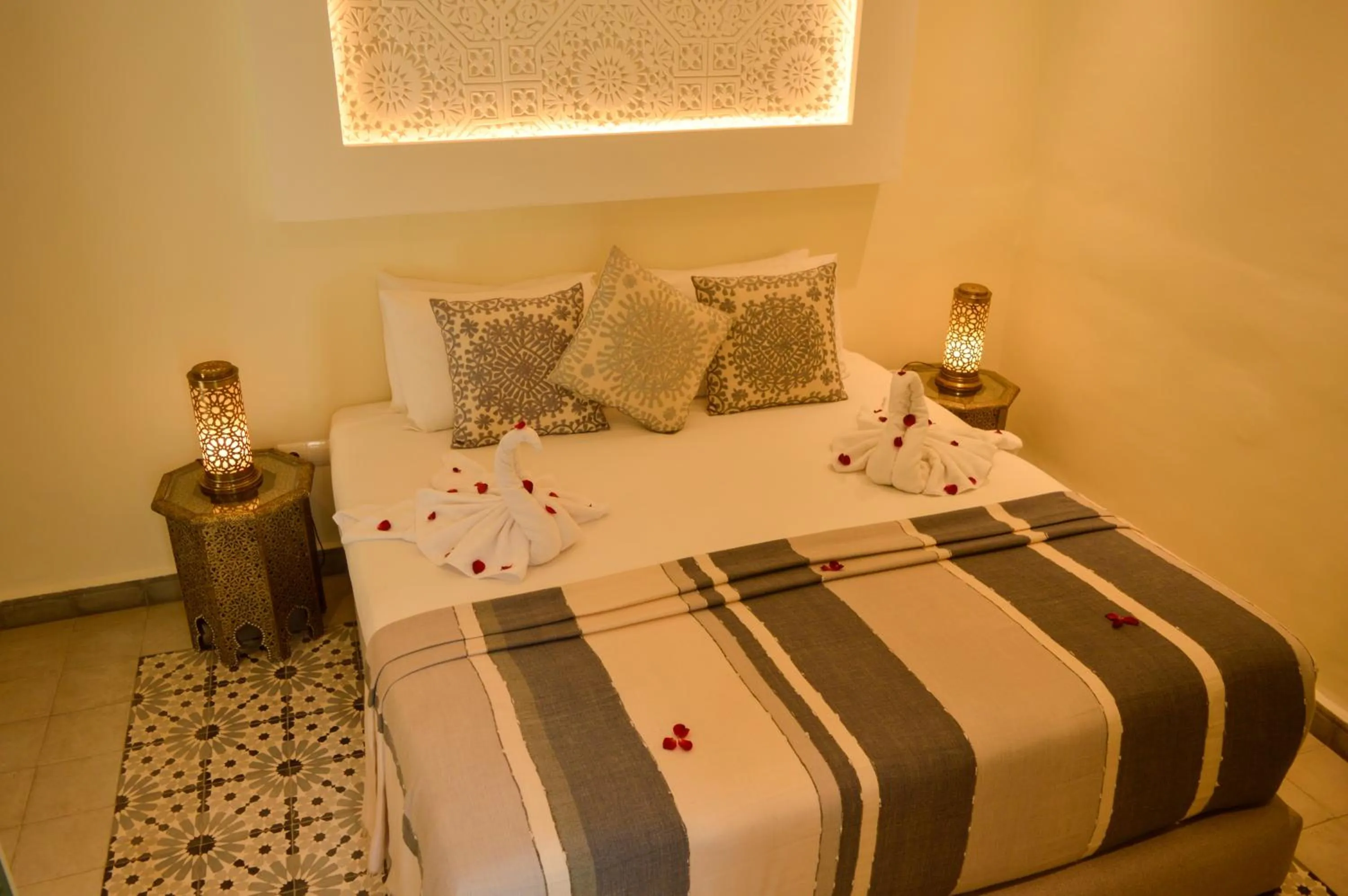 Bed in Riad Jalina