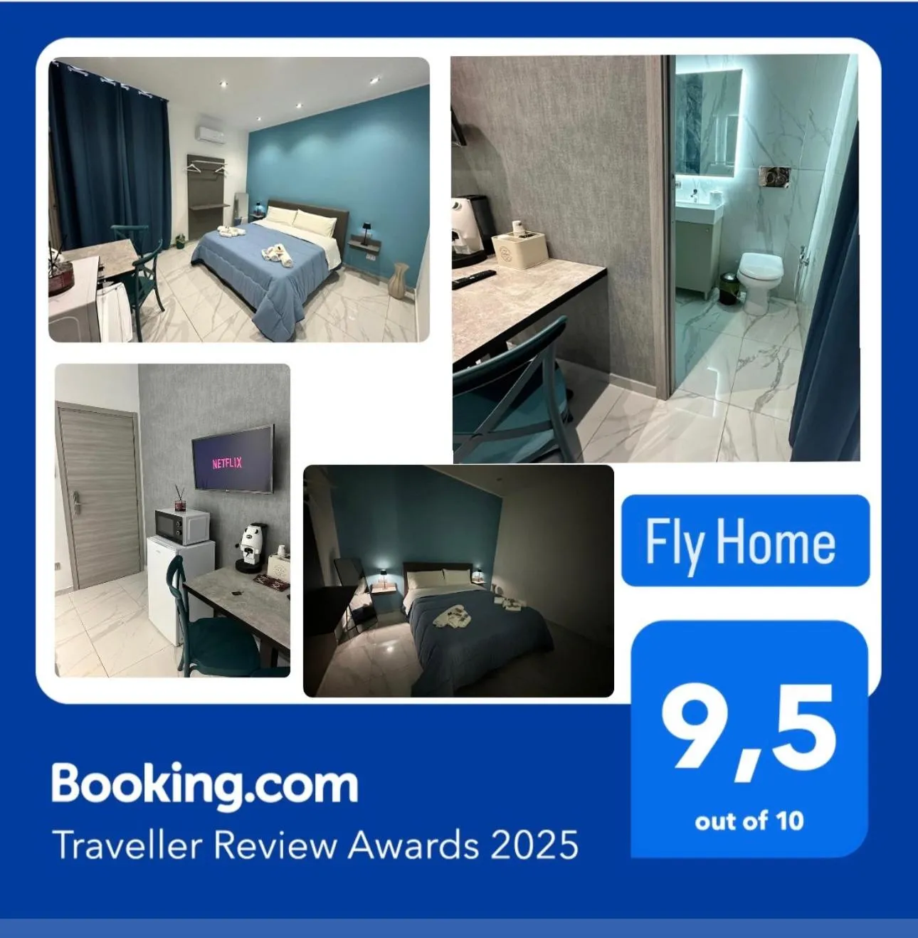 Photo of the whole room, Bed in Fly Home 2