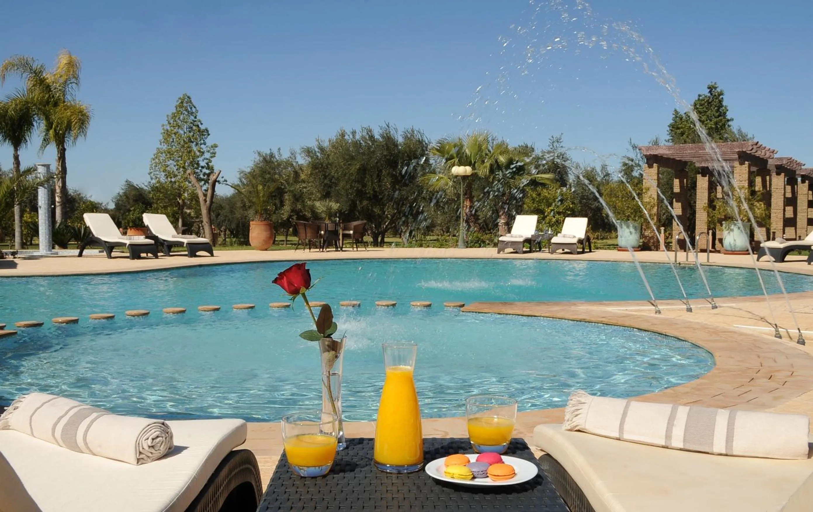 Pool view in Palais Amador