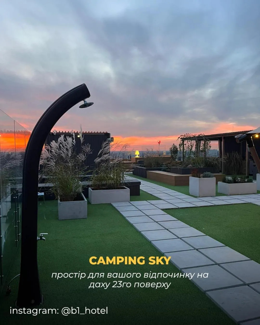 Sunset in BE THE ONE Hotel