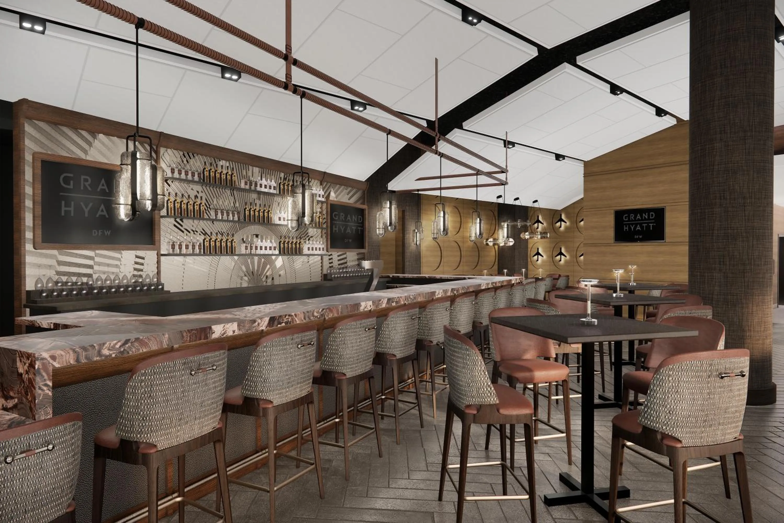 Lounge or bar in Grand Hyatt DFW Airport