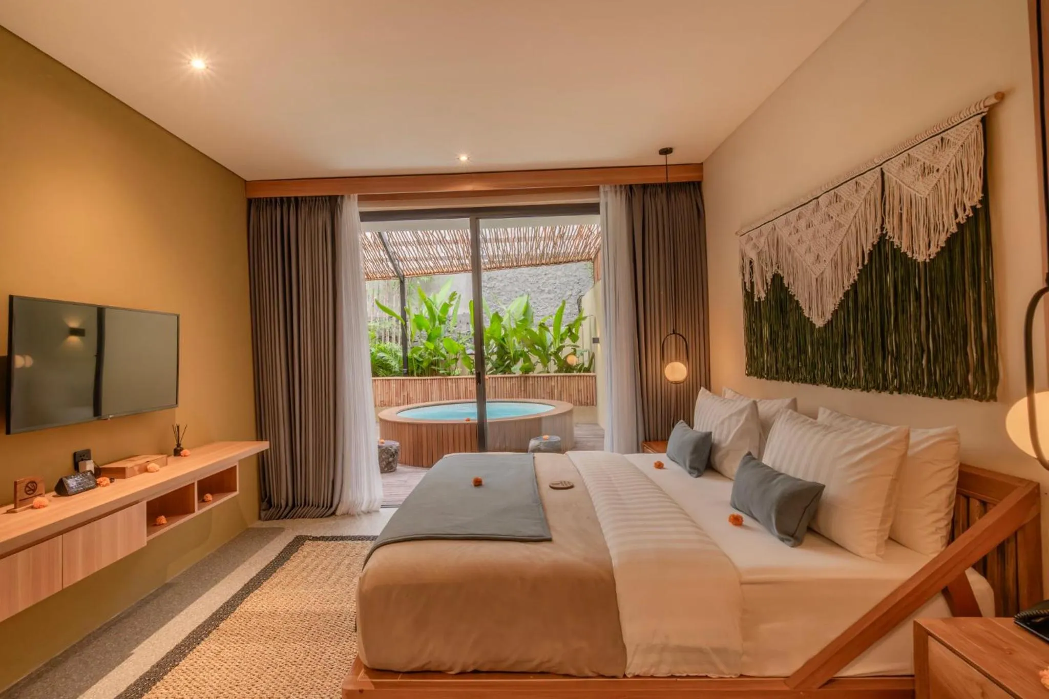Bedroom, Bed in Canggu Cabana Resort & Spa by Ini Vie Hospitality