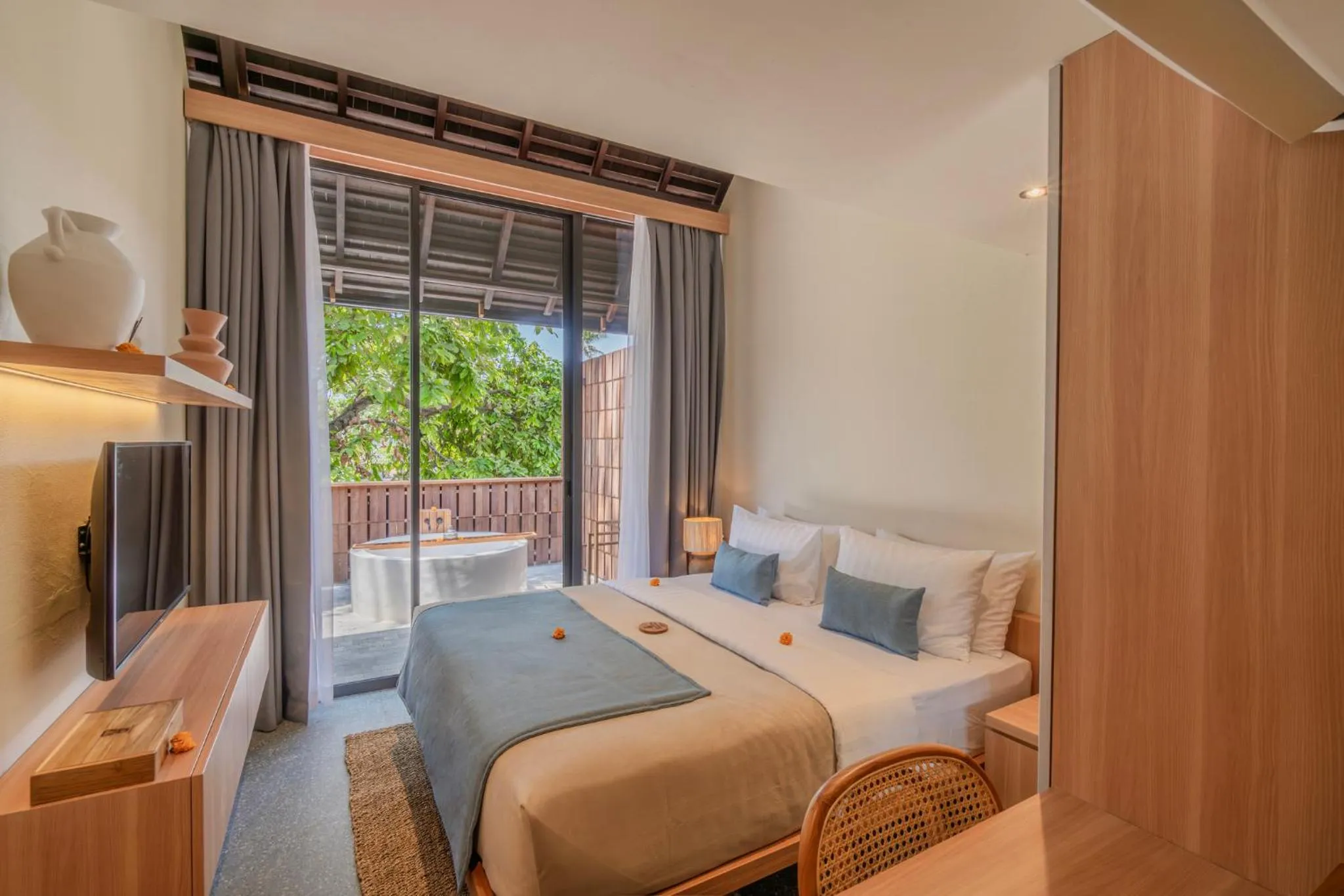Bedroom, Bed in Canggu Cabana Resort & Spa by Ini Vie Hospitality