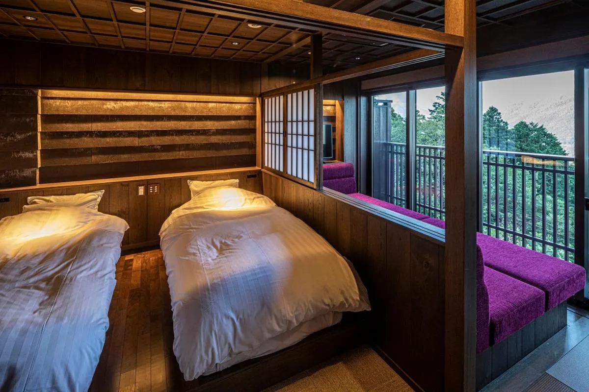 Bed in Hakone Kyuan