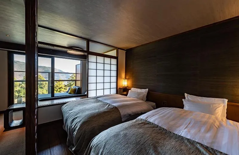 Bed in Hakone Kyuan