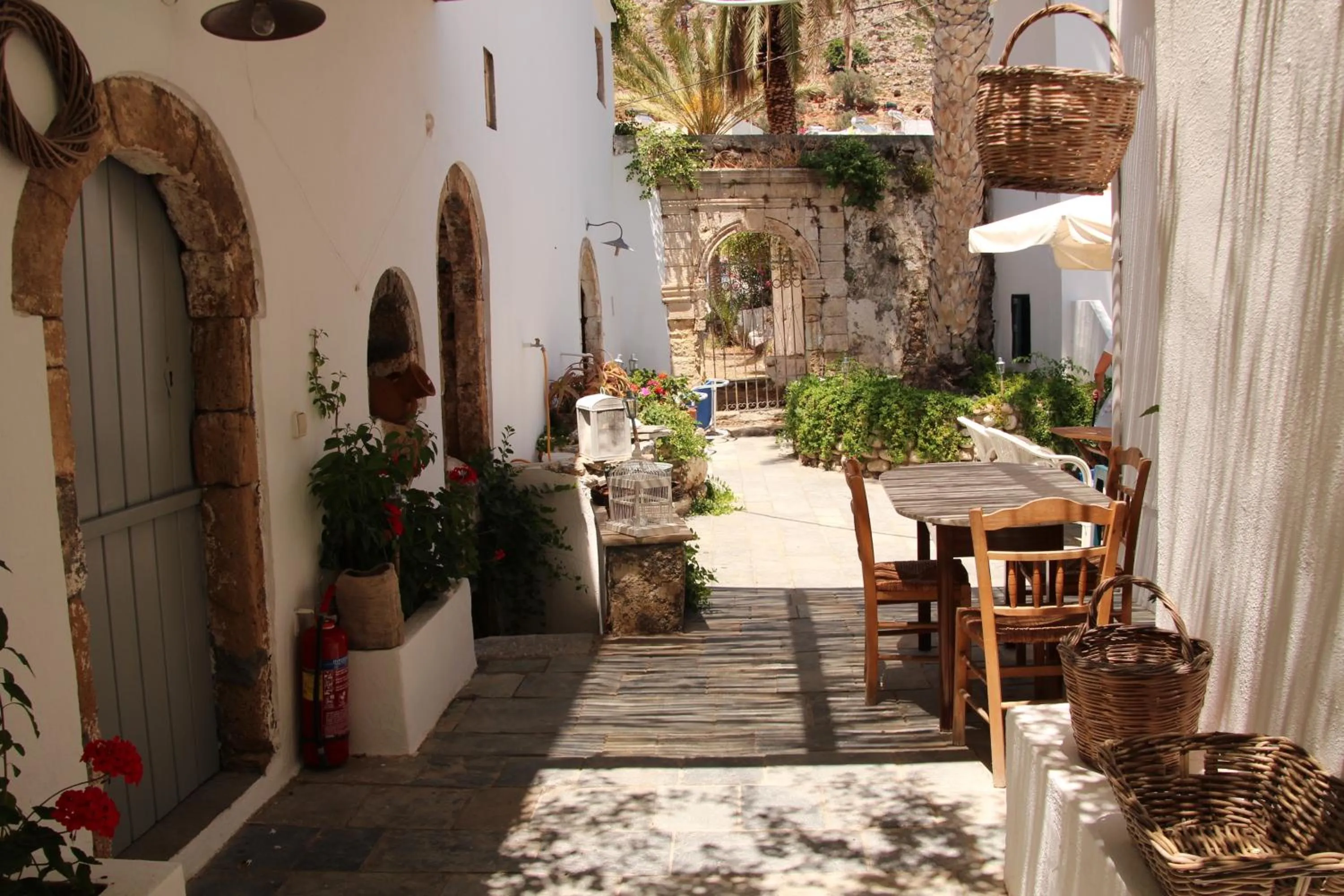 Balcony/Terrace in Hotel Porto Loutro on the Beach