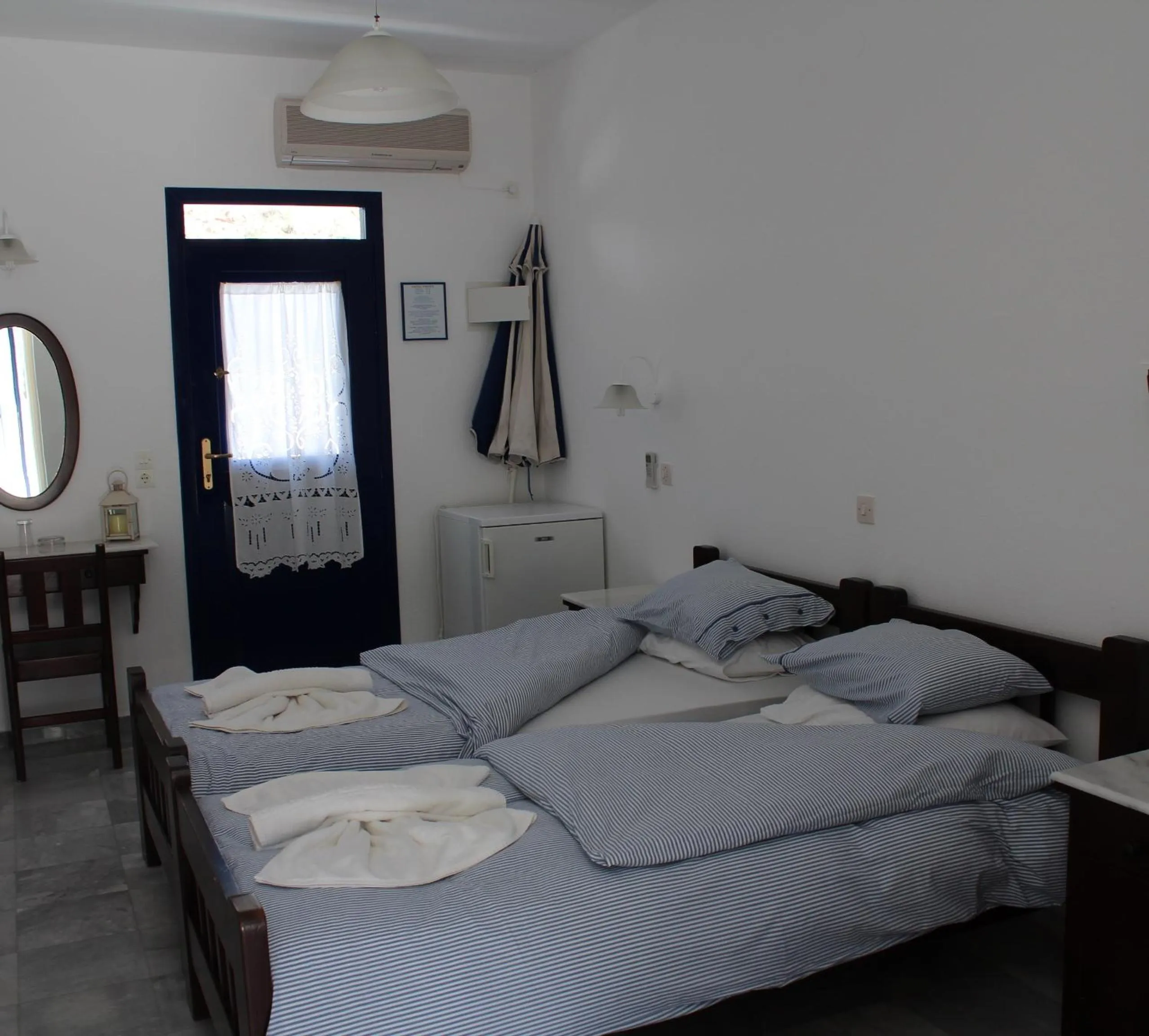 Bed in Hotel Porto Loutro on the Beach