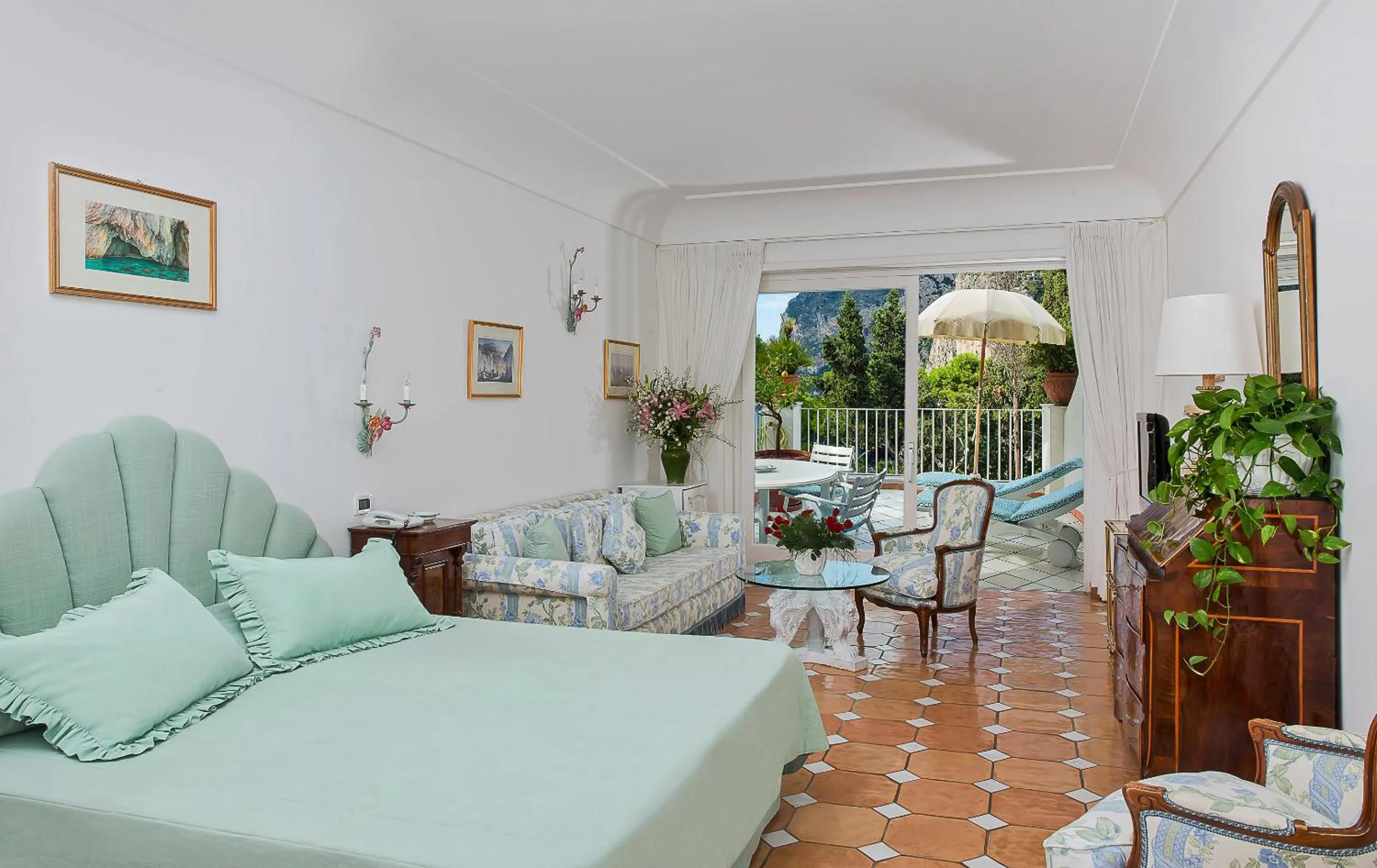 Bed in Hotel Villa Brunella