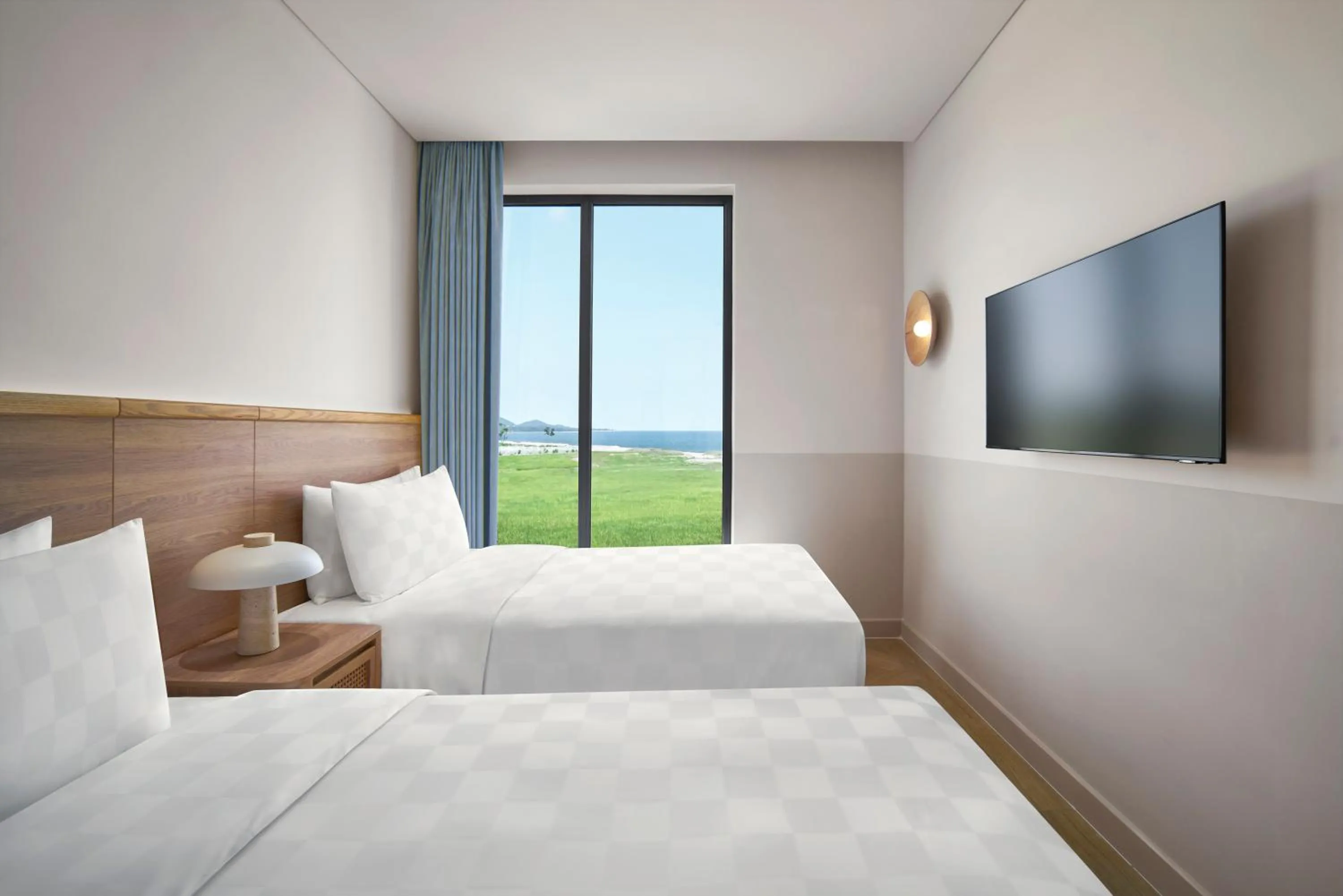 View (from property/room), Bed in IXORA Ho Tram By Fusion