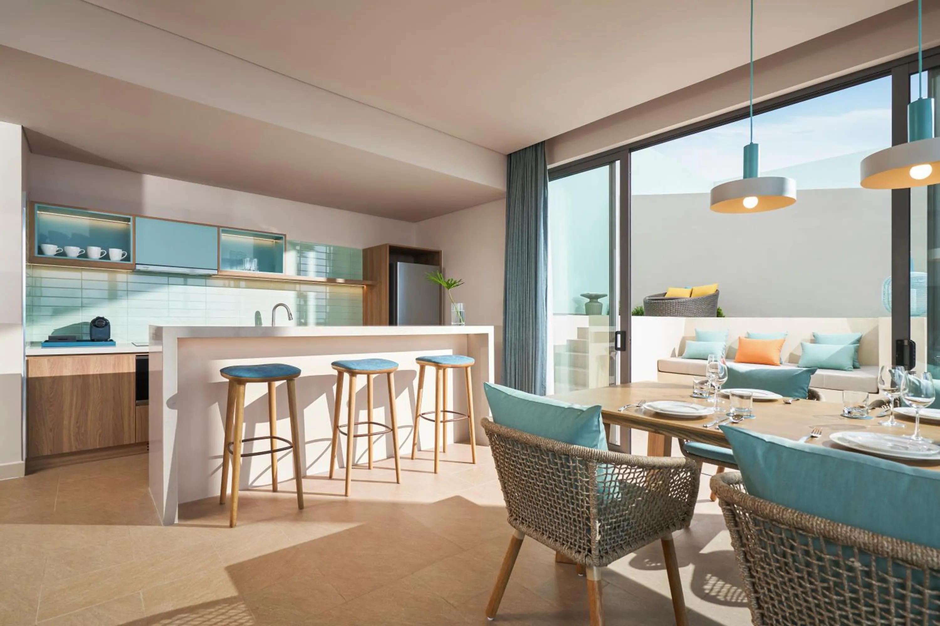 Kitchen or kitchenette in IXORA Ho Tram By Fusion