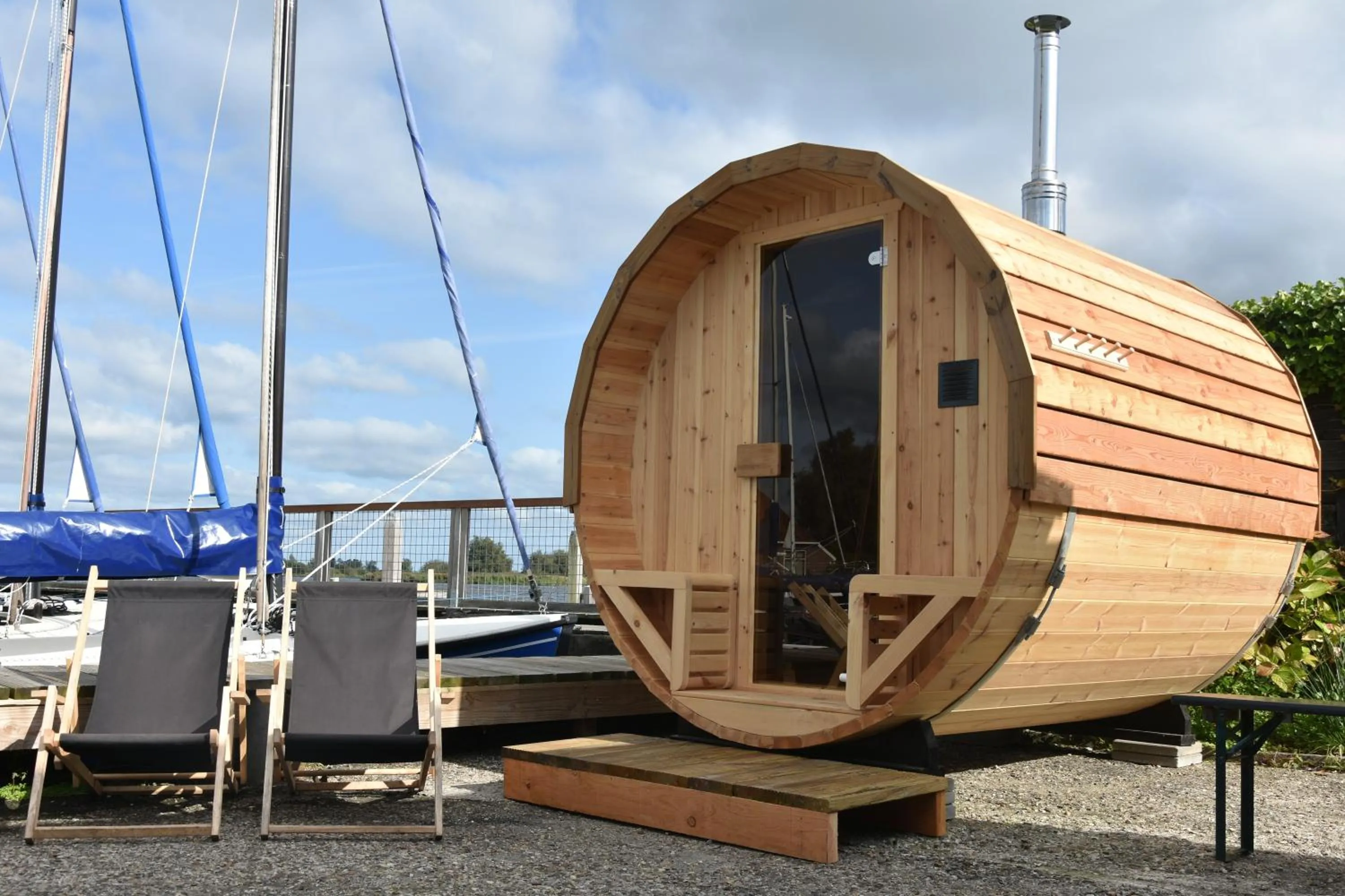 Sauna in Het Toppunt groot vakantiehuis aan het water