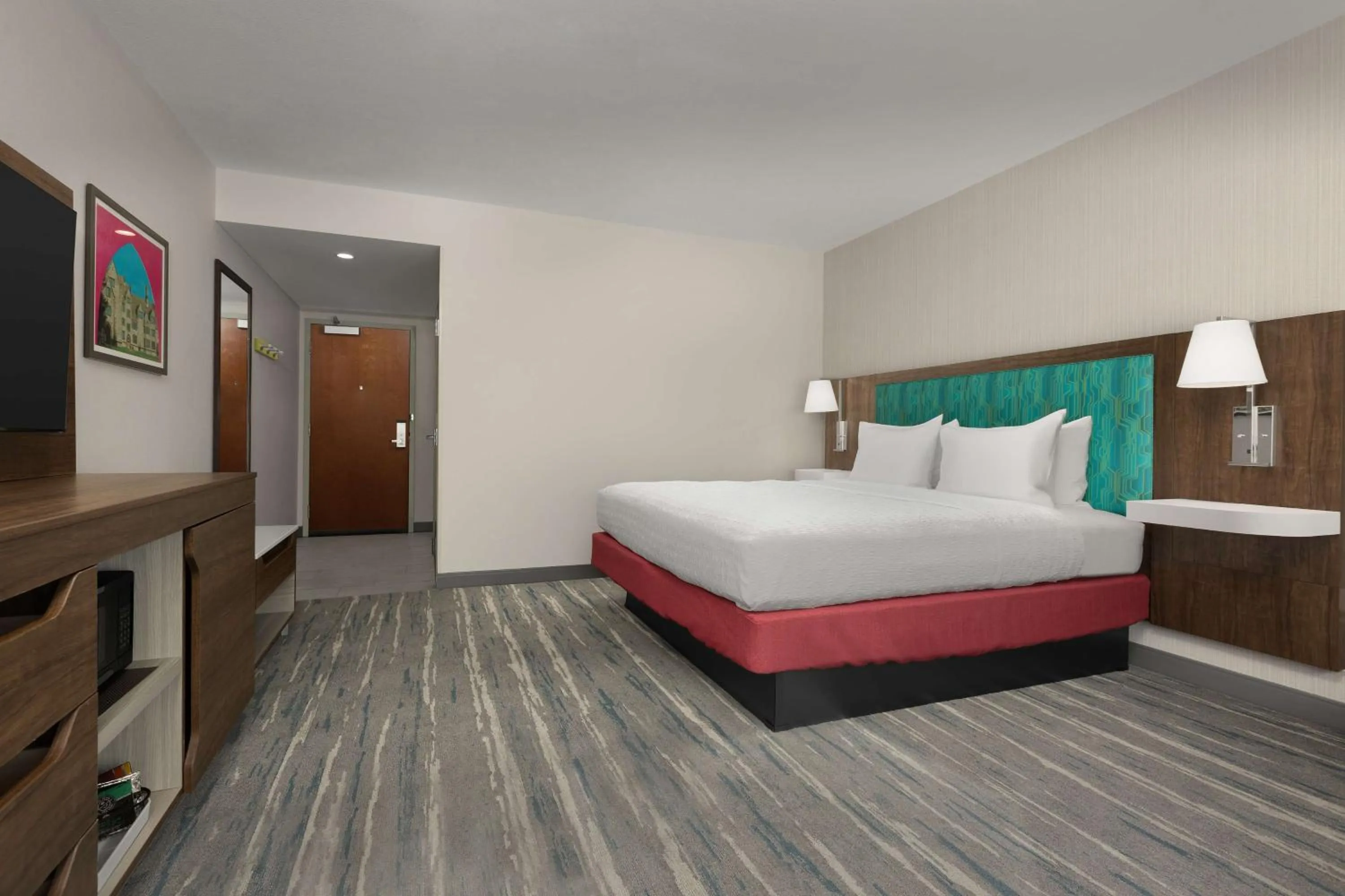 Bed in Hampton Inn & Suites Durham University Medical Center