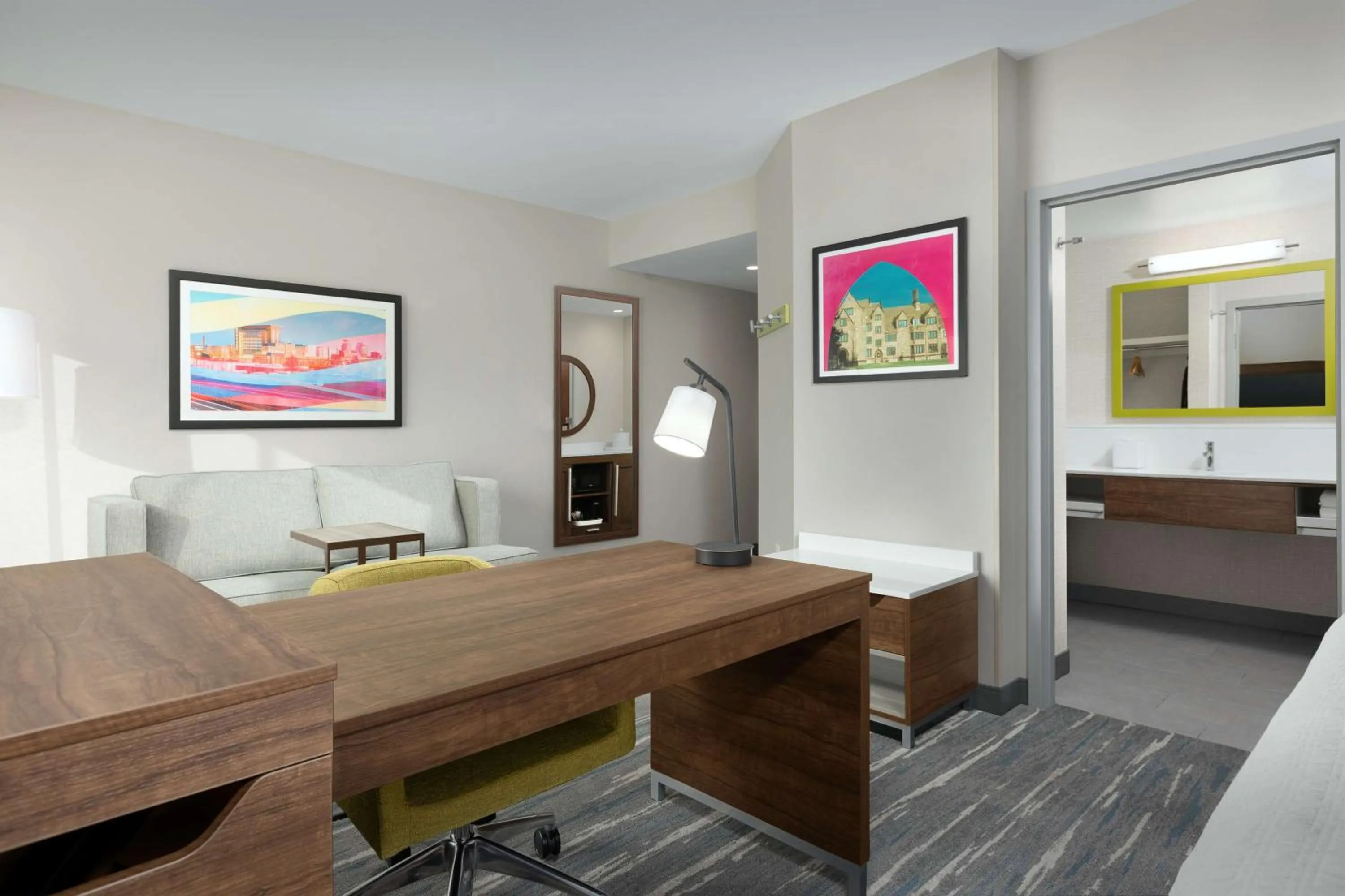 Bedroom in Hampton Inn & Suites Durham University Medical Center