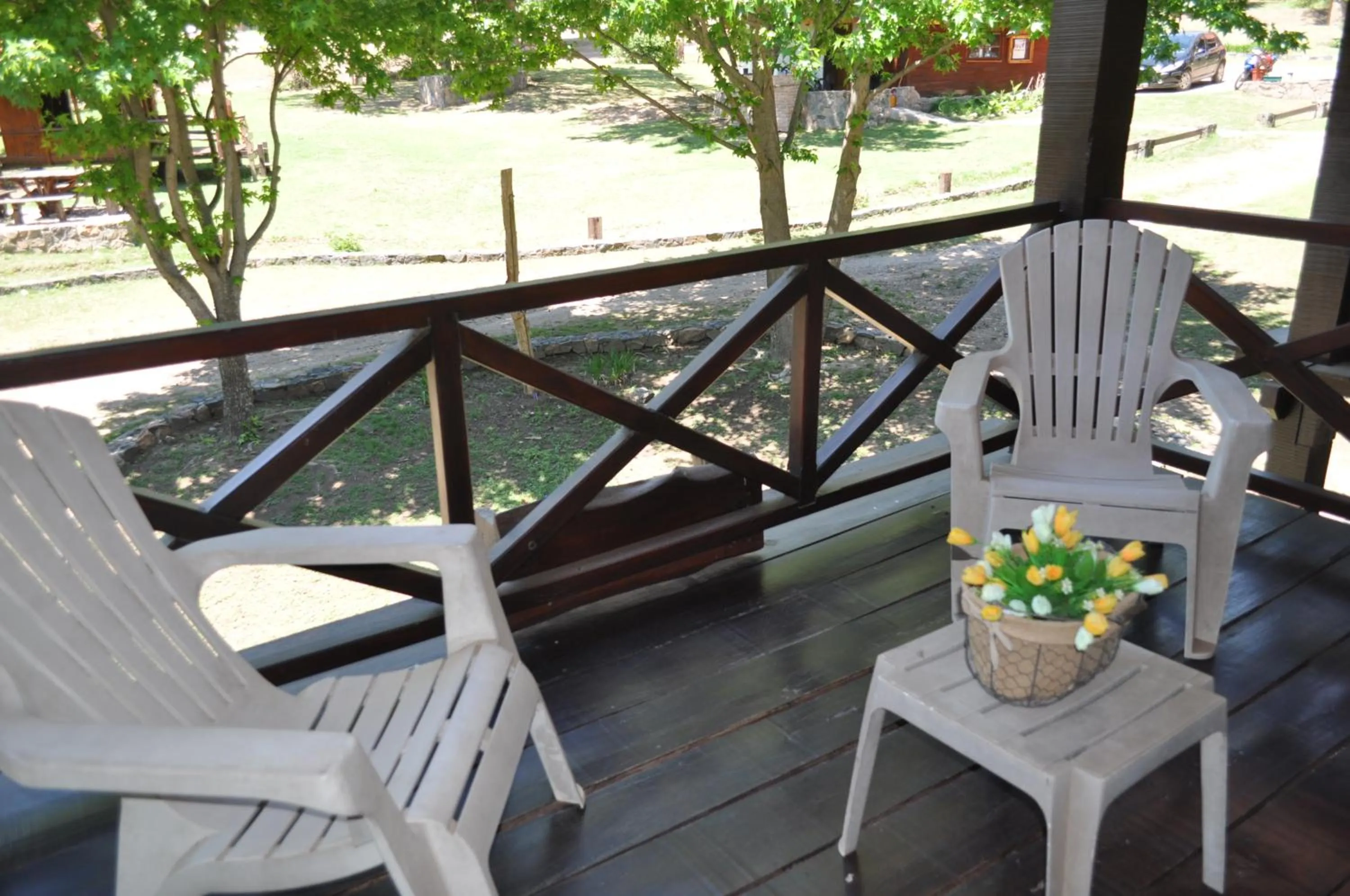 Balcony/Terrace in Cabañas Aufenthalt