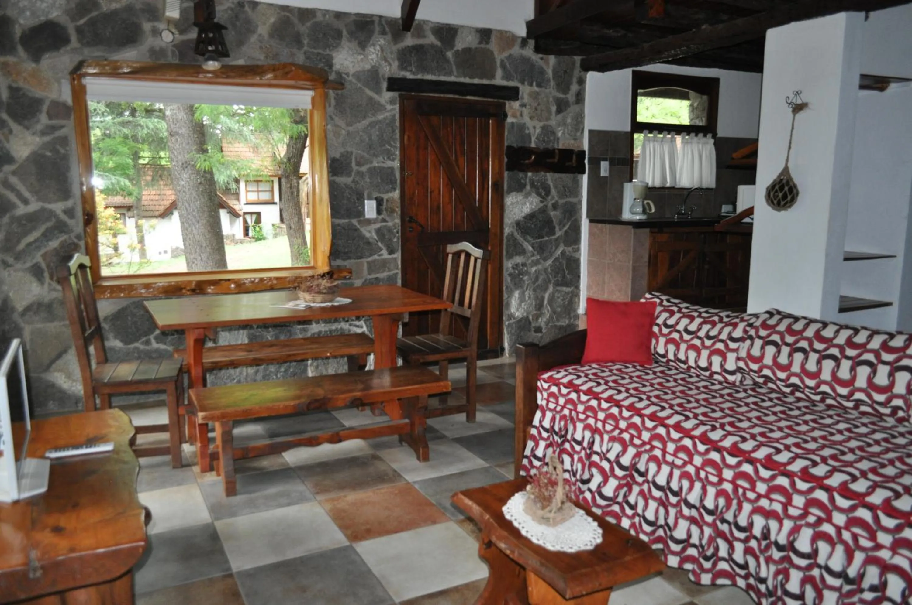 Living room, Bed in Cabañas Aufenthalt