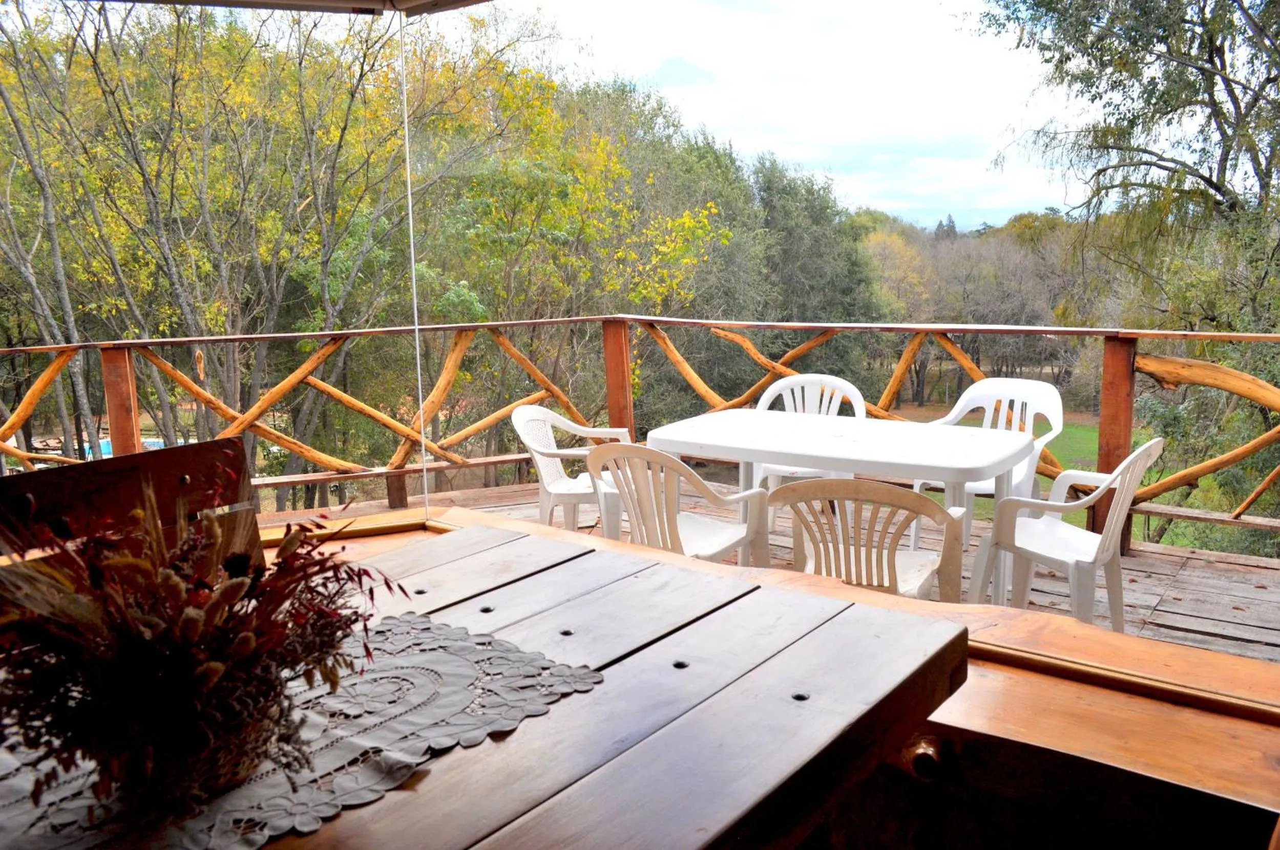 Balcony/Terrace in Cabañas Aufenthalt