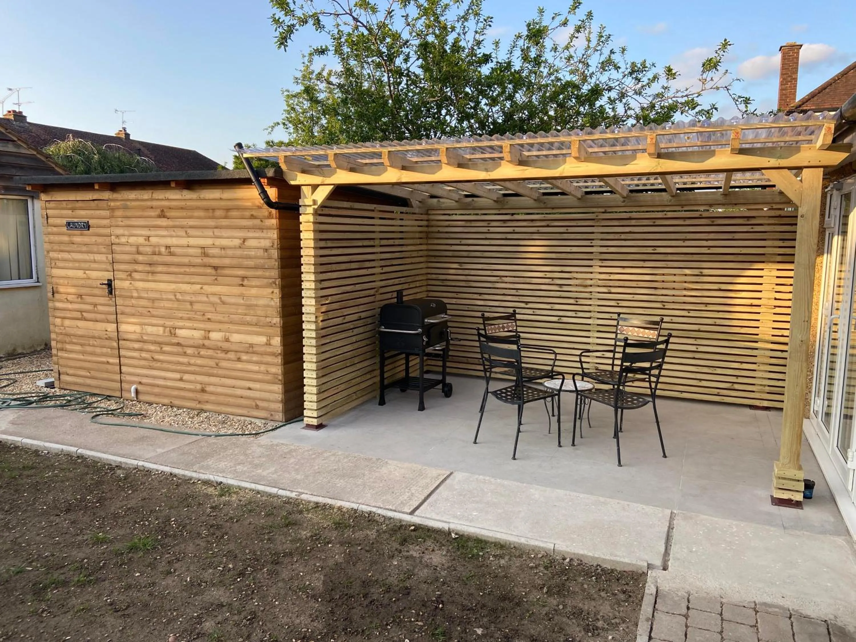 Patio in Stylish Suites with kitchenette