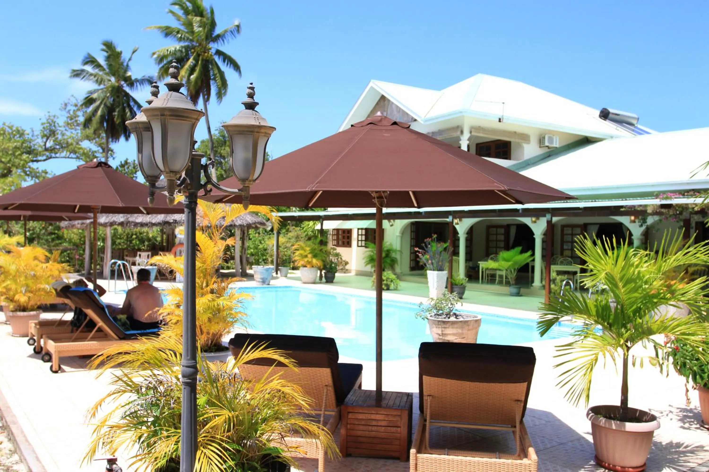 Pool view in Villa De Cerf