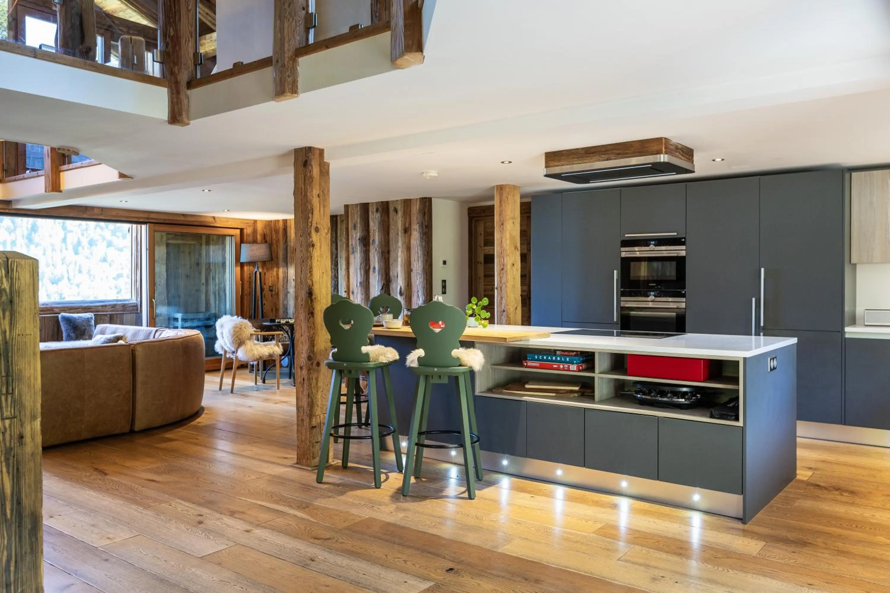 Living room in Wanderful Life MontBlanc refuge haut de gamme