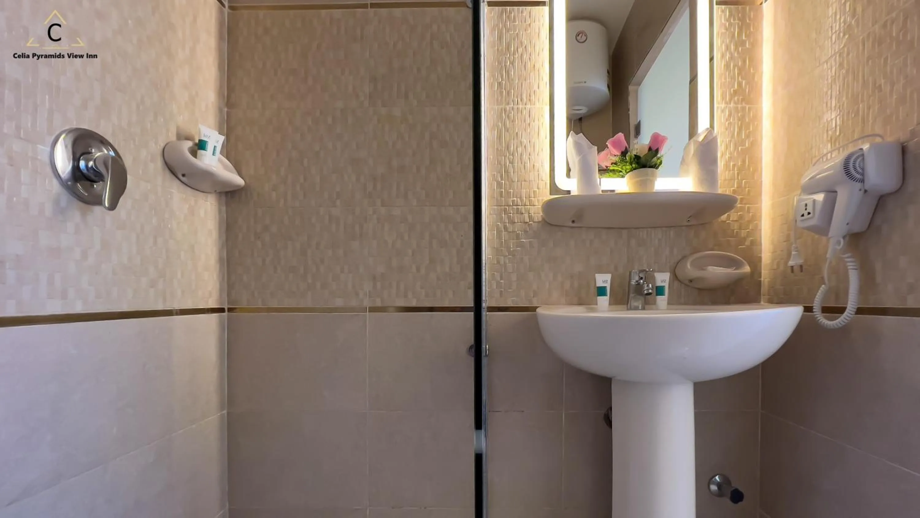 Shower in Celia Pyramids View inn