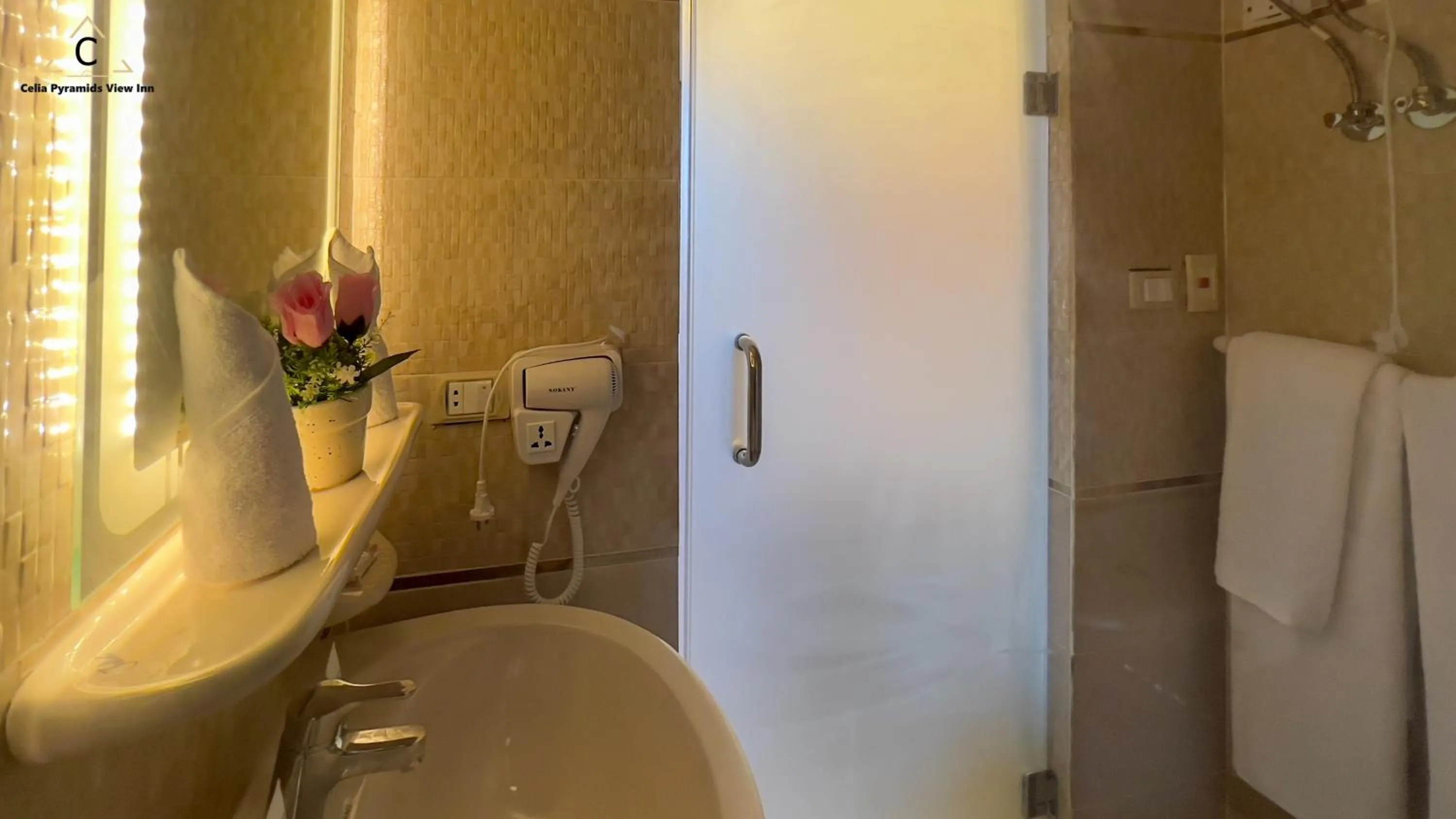 Shower in Celia Pyramids View inn