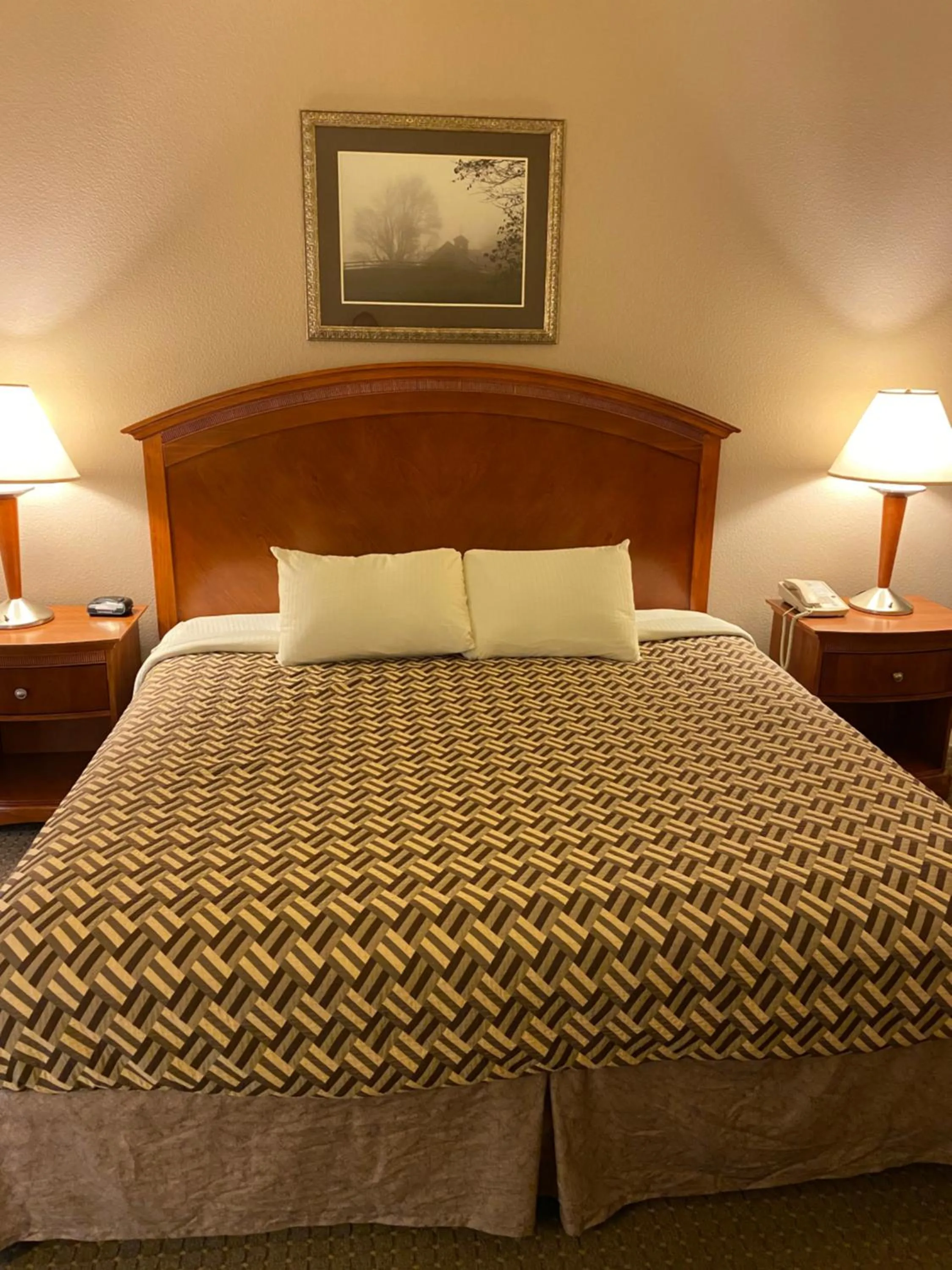 Bed in A Riverside Inn Travelodge by Wyndham