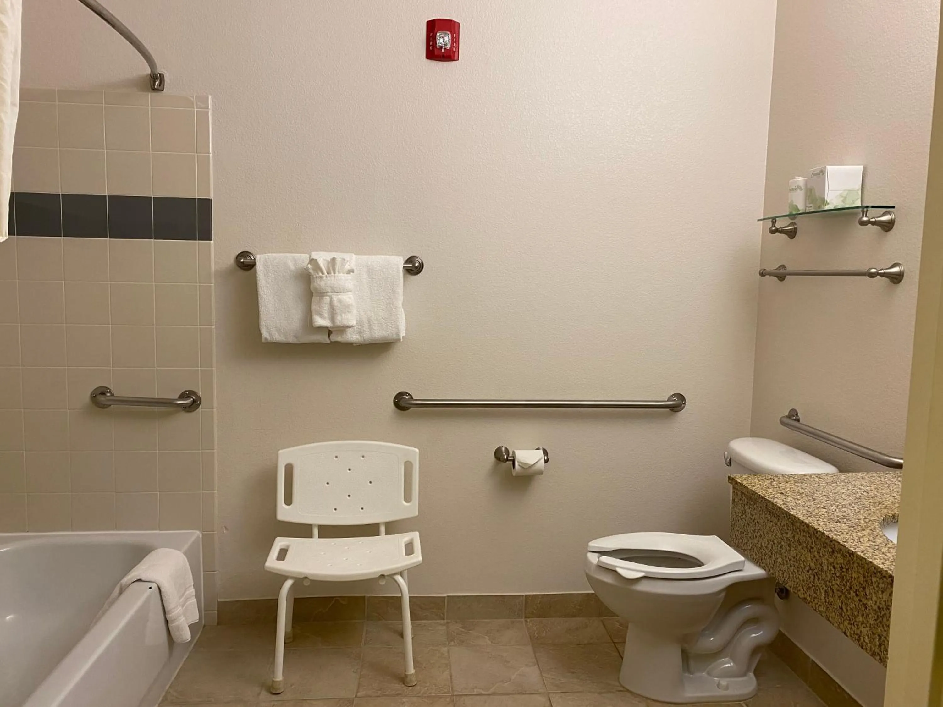 Bathroom in A Riverside Inn Travelodge by Wyndham