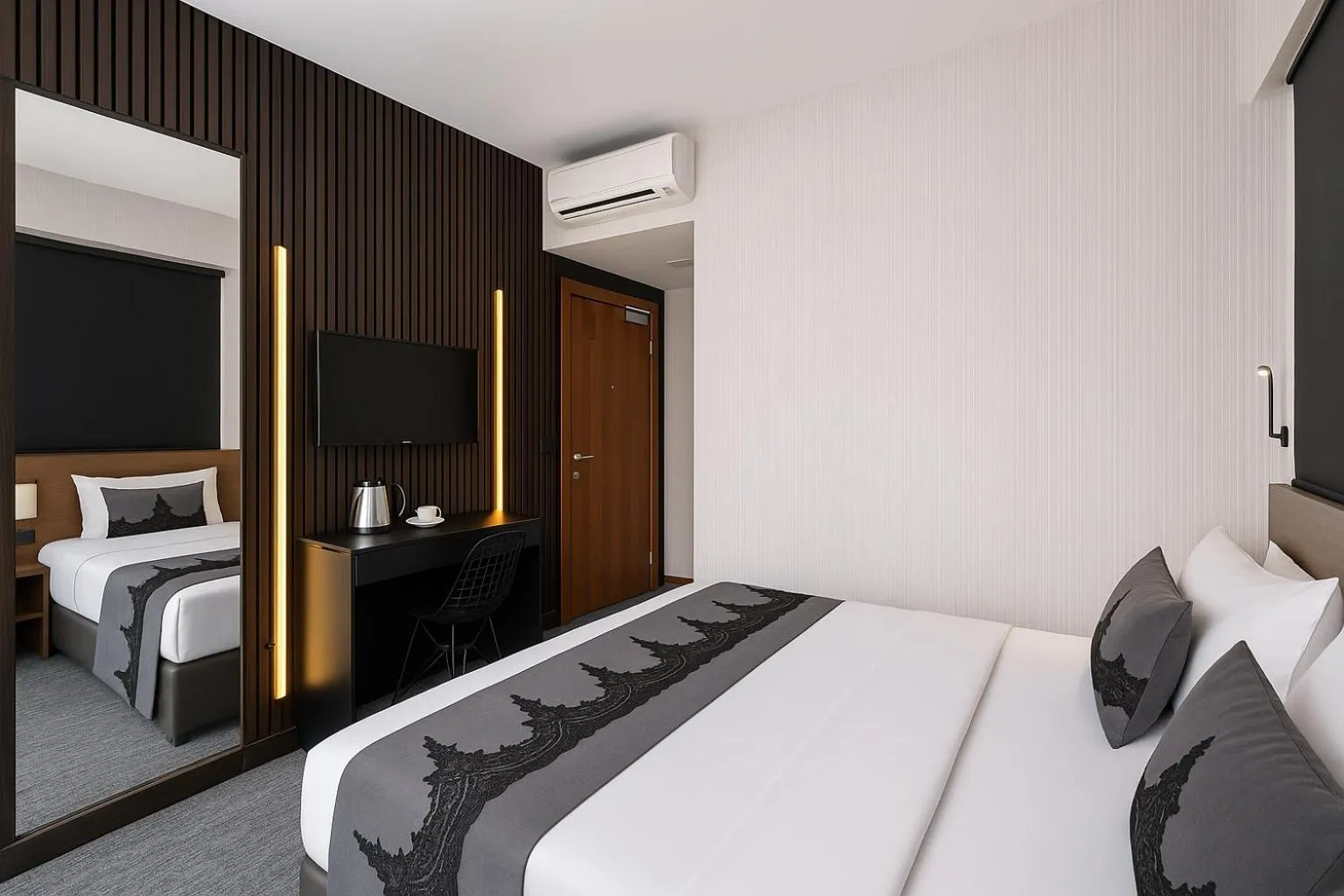 Bed in Black Art Otel