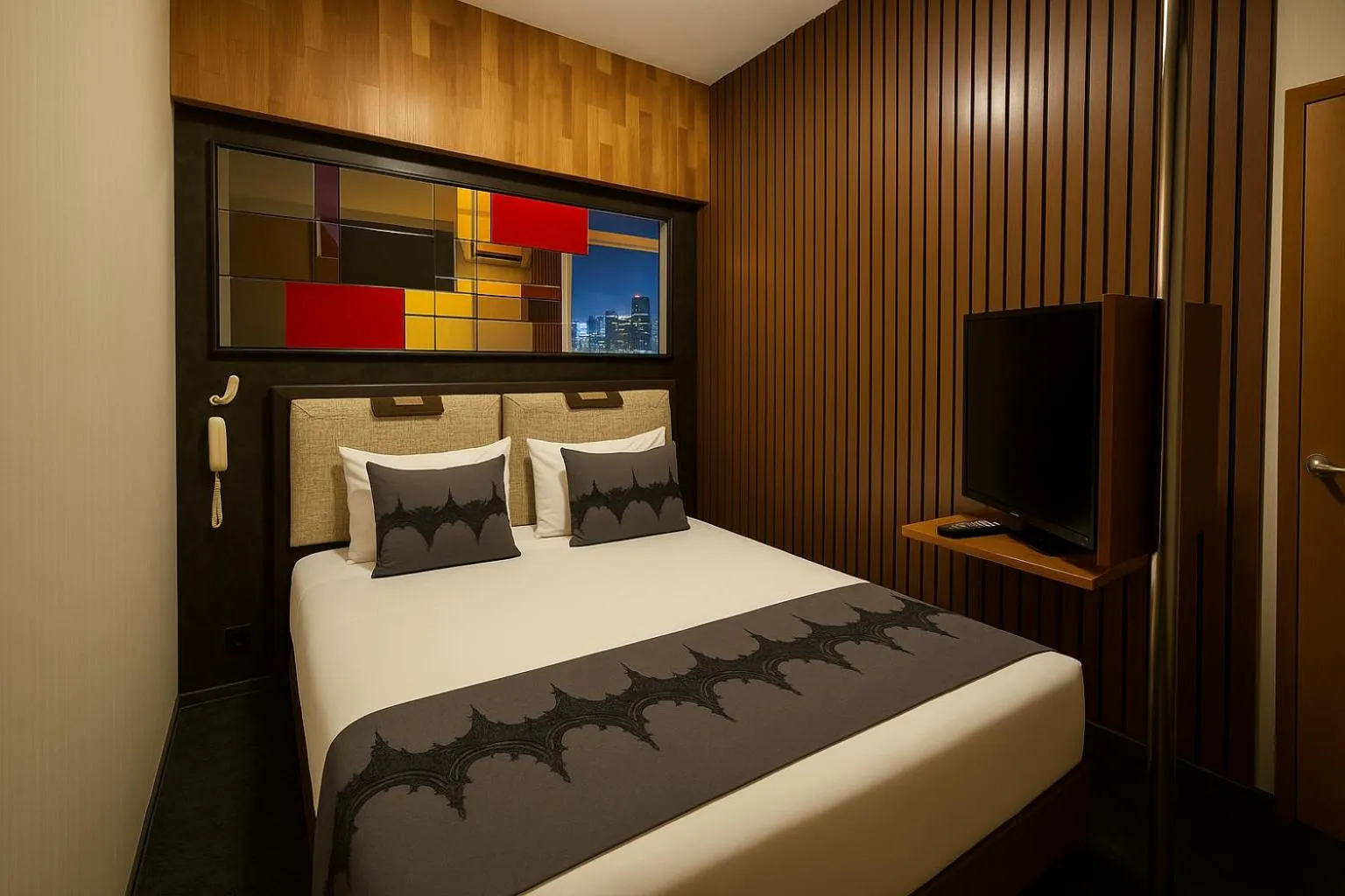 Bed in Black Art Otel