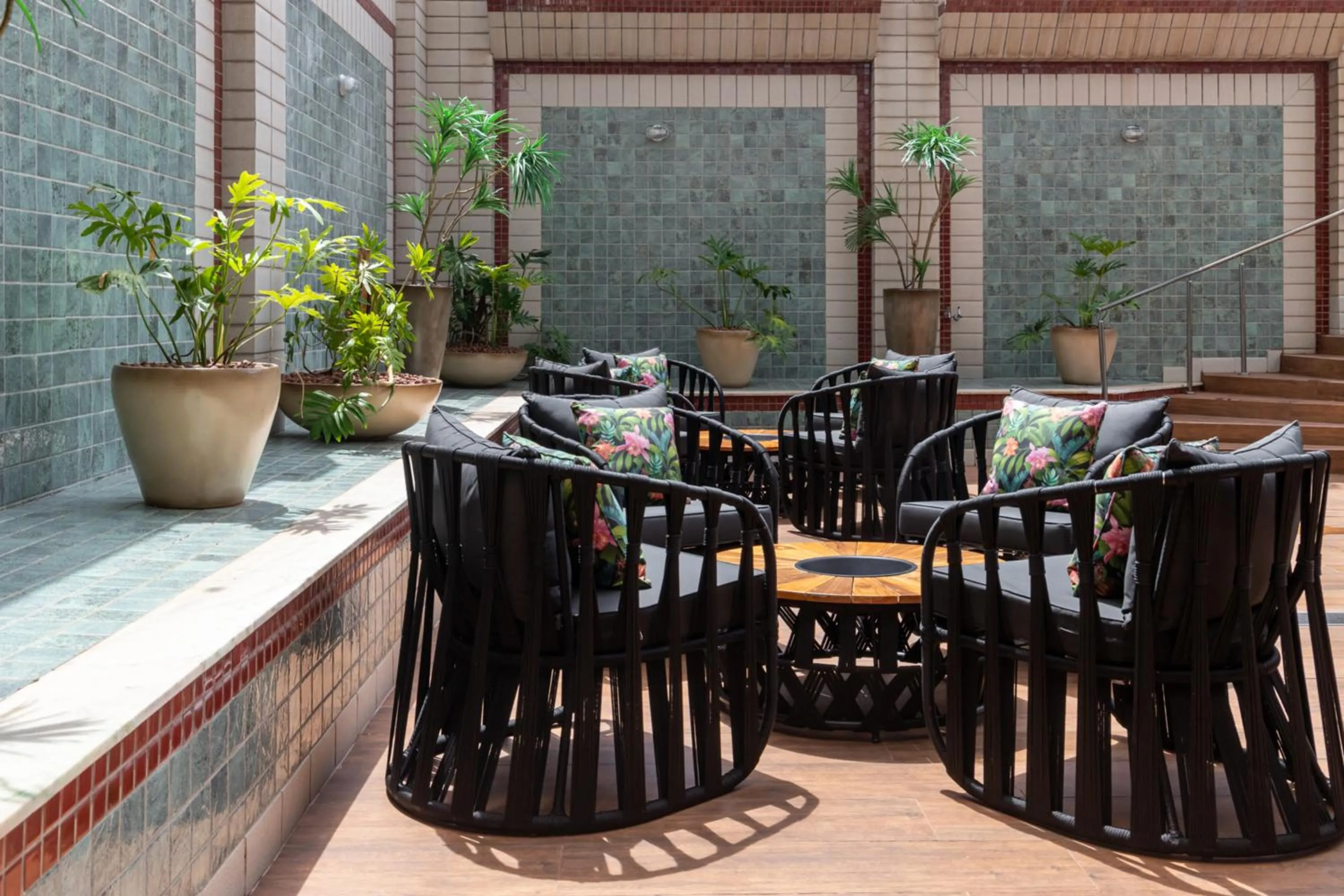 Pool view in Hotel Dan Inn Uberlandia By Nacional Inn