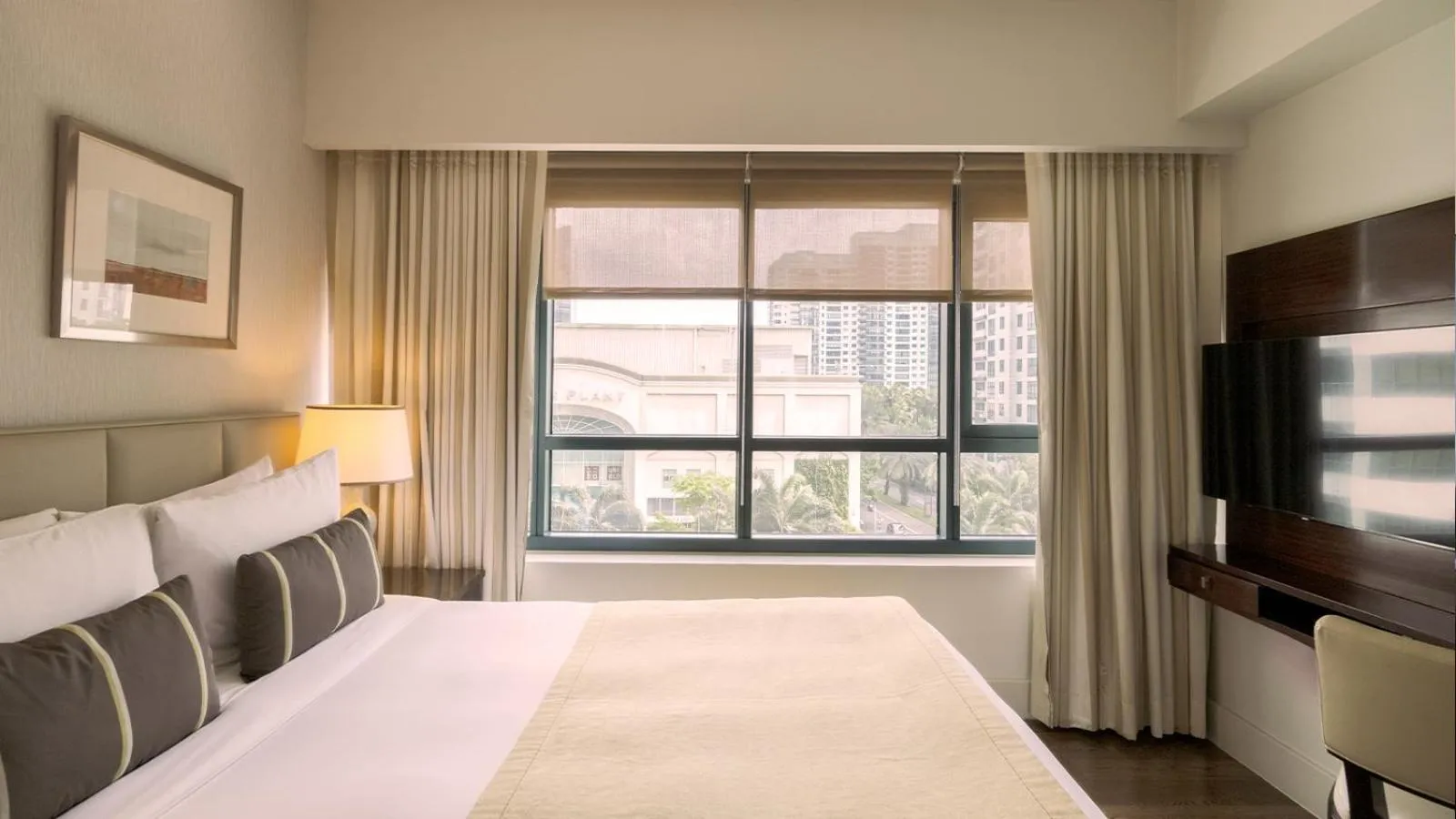 TV and multimedia, Bed in Aruga Apartments by Rockwell Makati