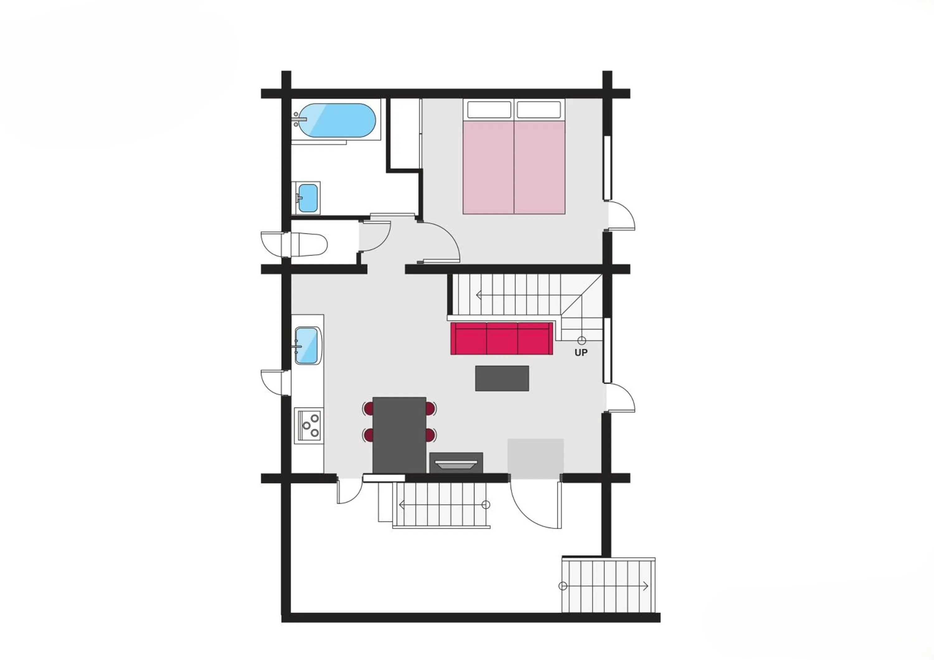 Floor plan in Nupuri Cottage