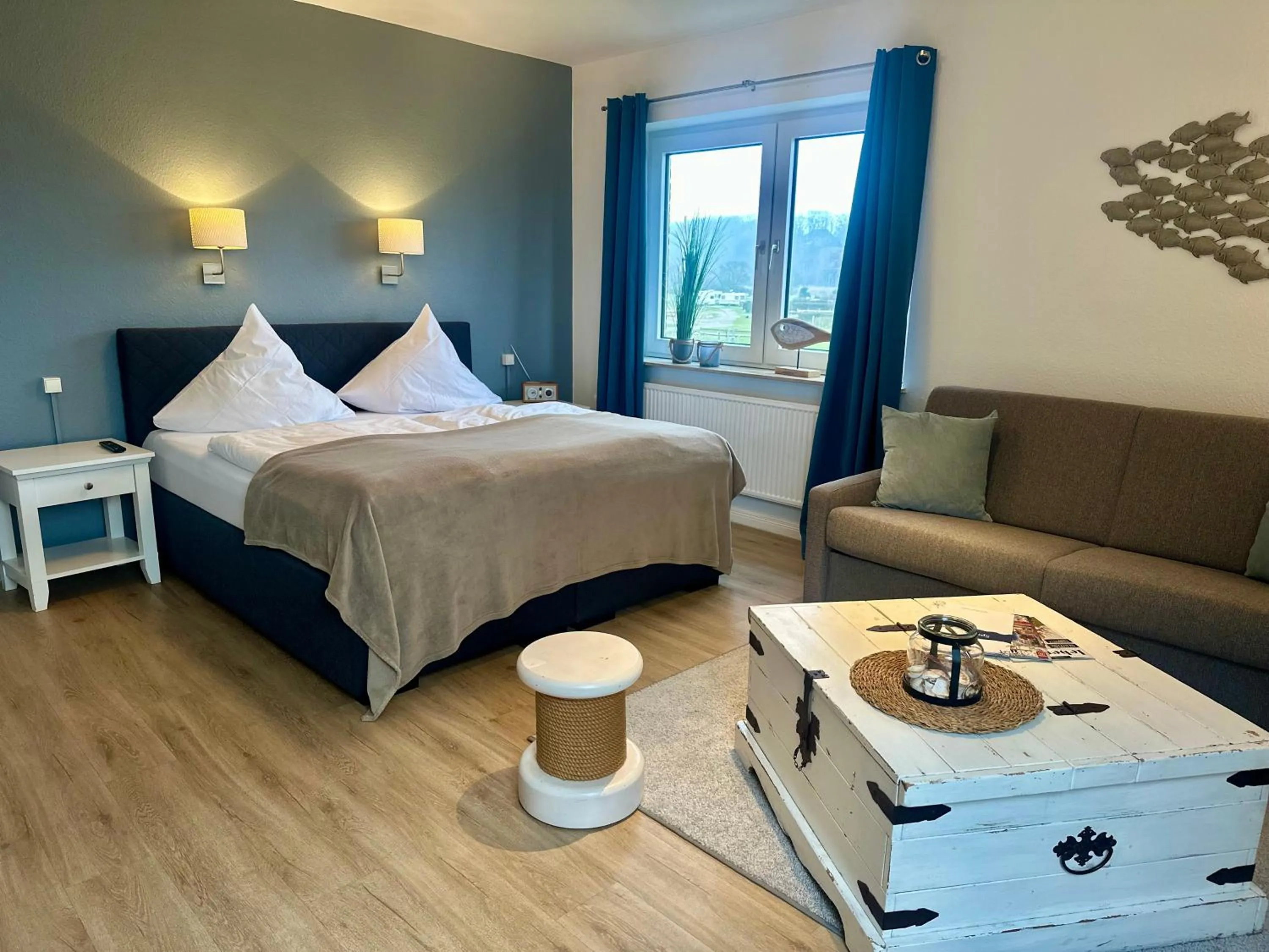 Bed in Hotel Restaurant Ostsee-Anker