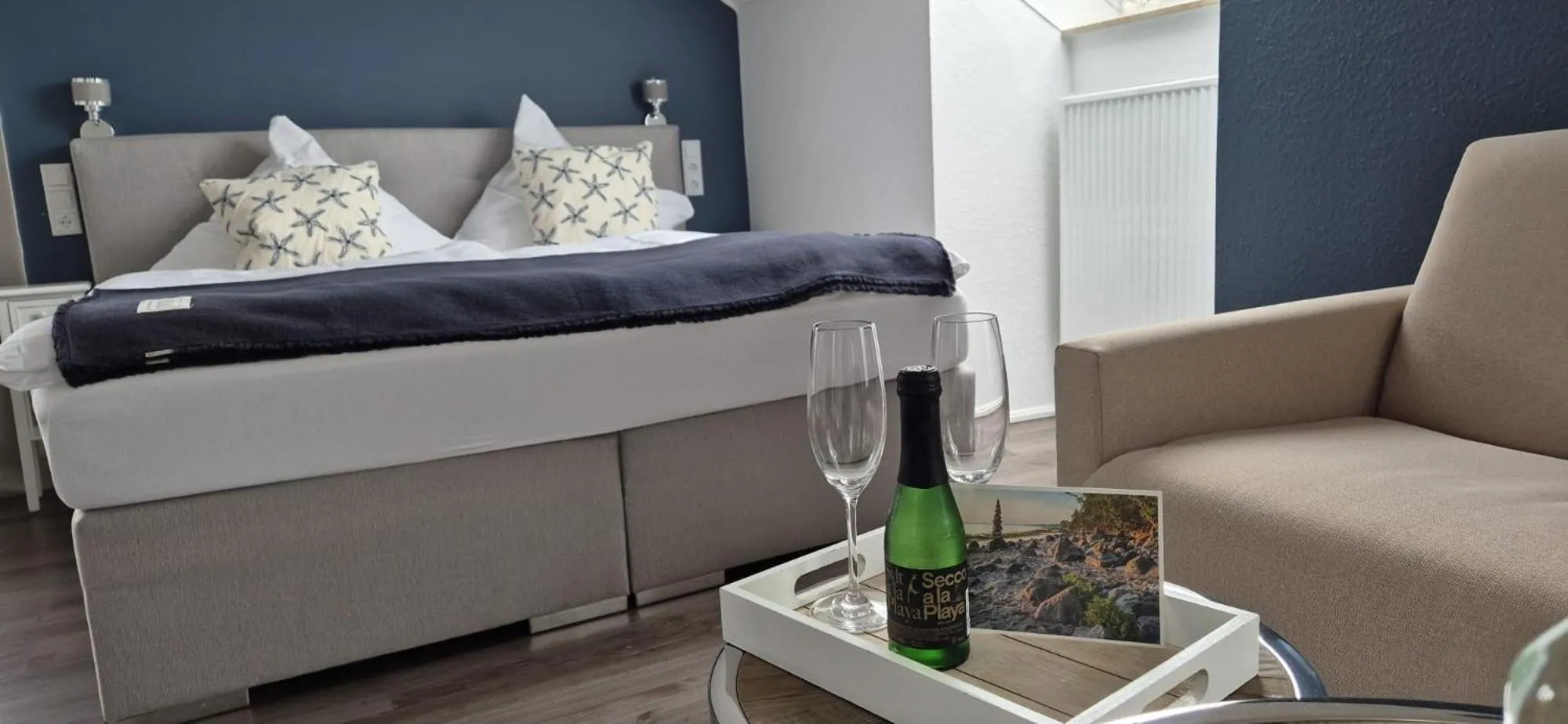 Living room, Bed in Hotel Restaurant Ostsee-Anker