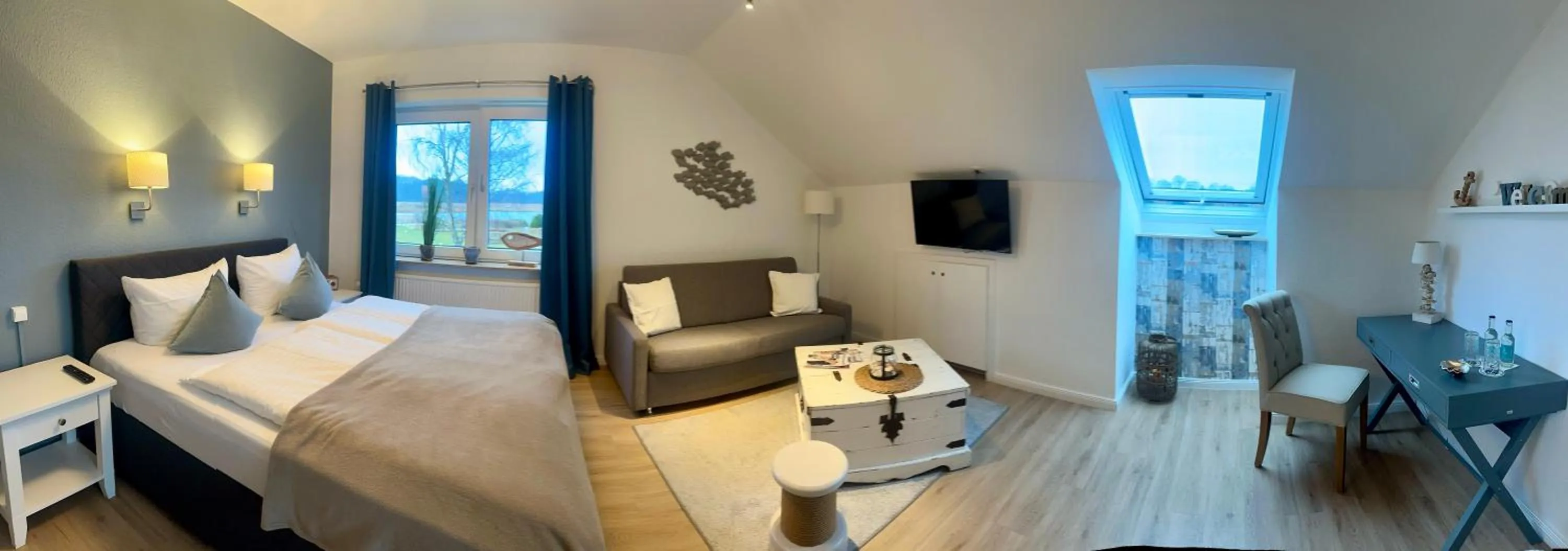 Bed in Hotel Restaurant Ostsee-Anker