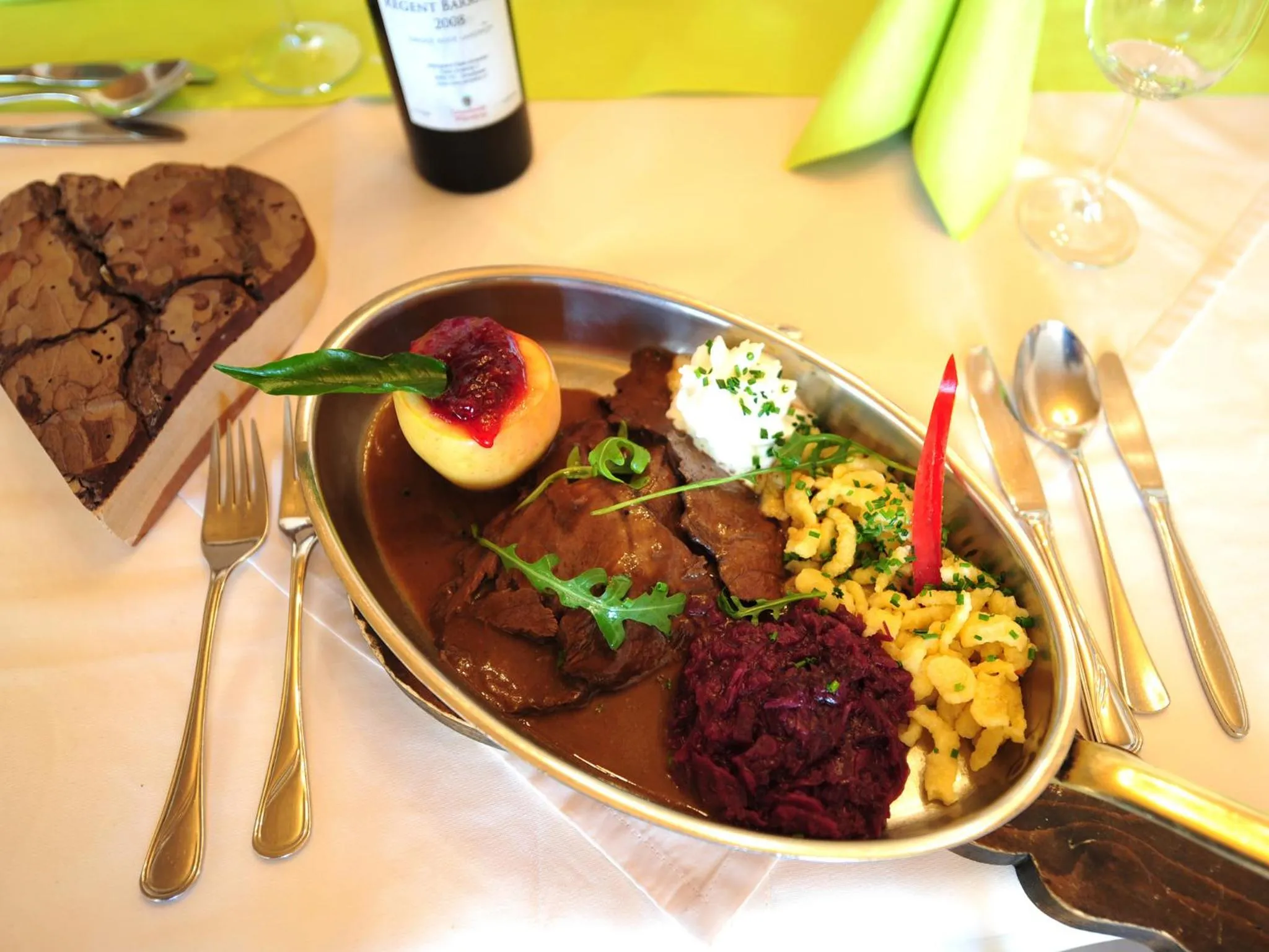 Food and drinks in Hotel Traube