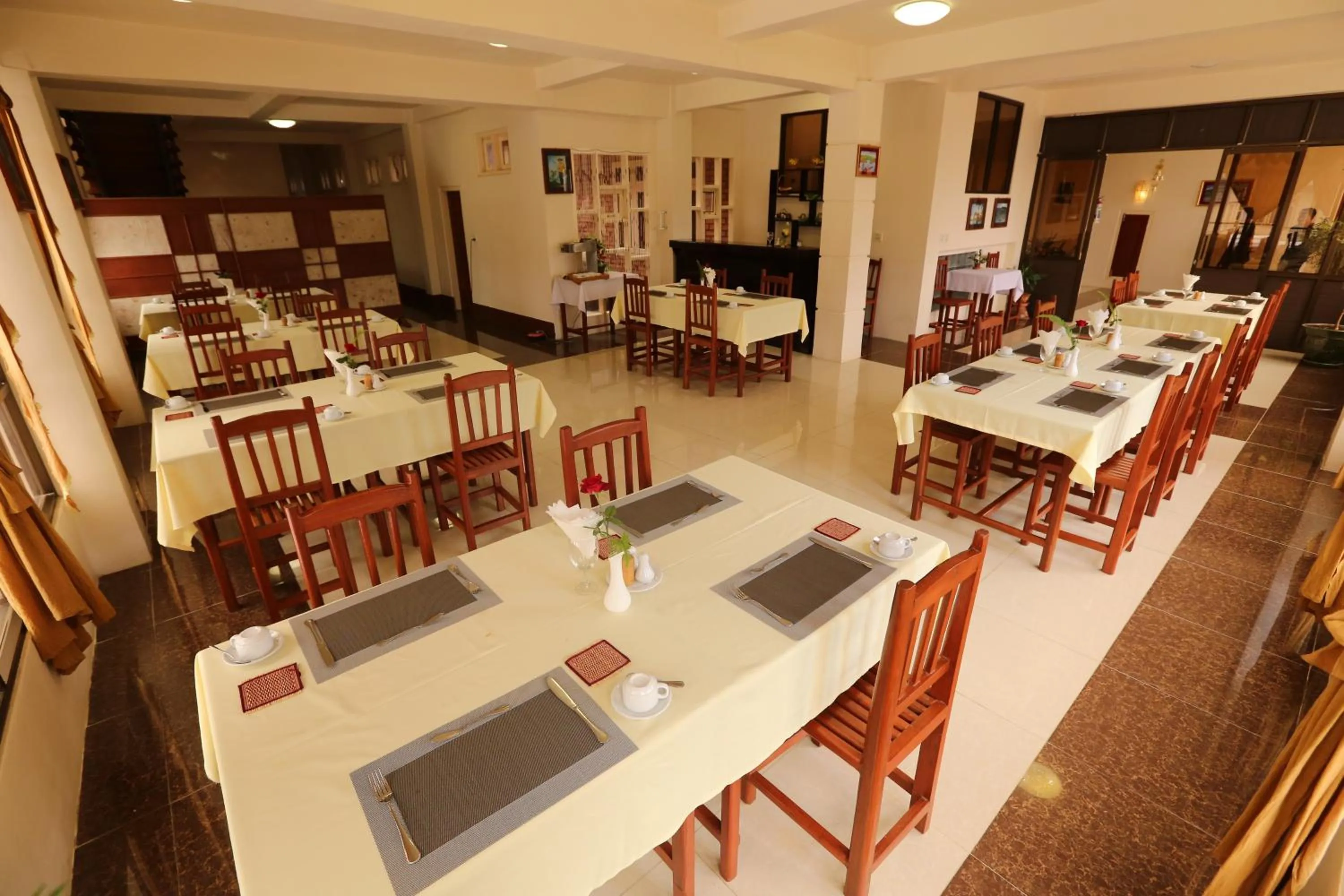Dining area in Inle Apex Hotel