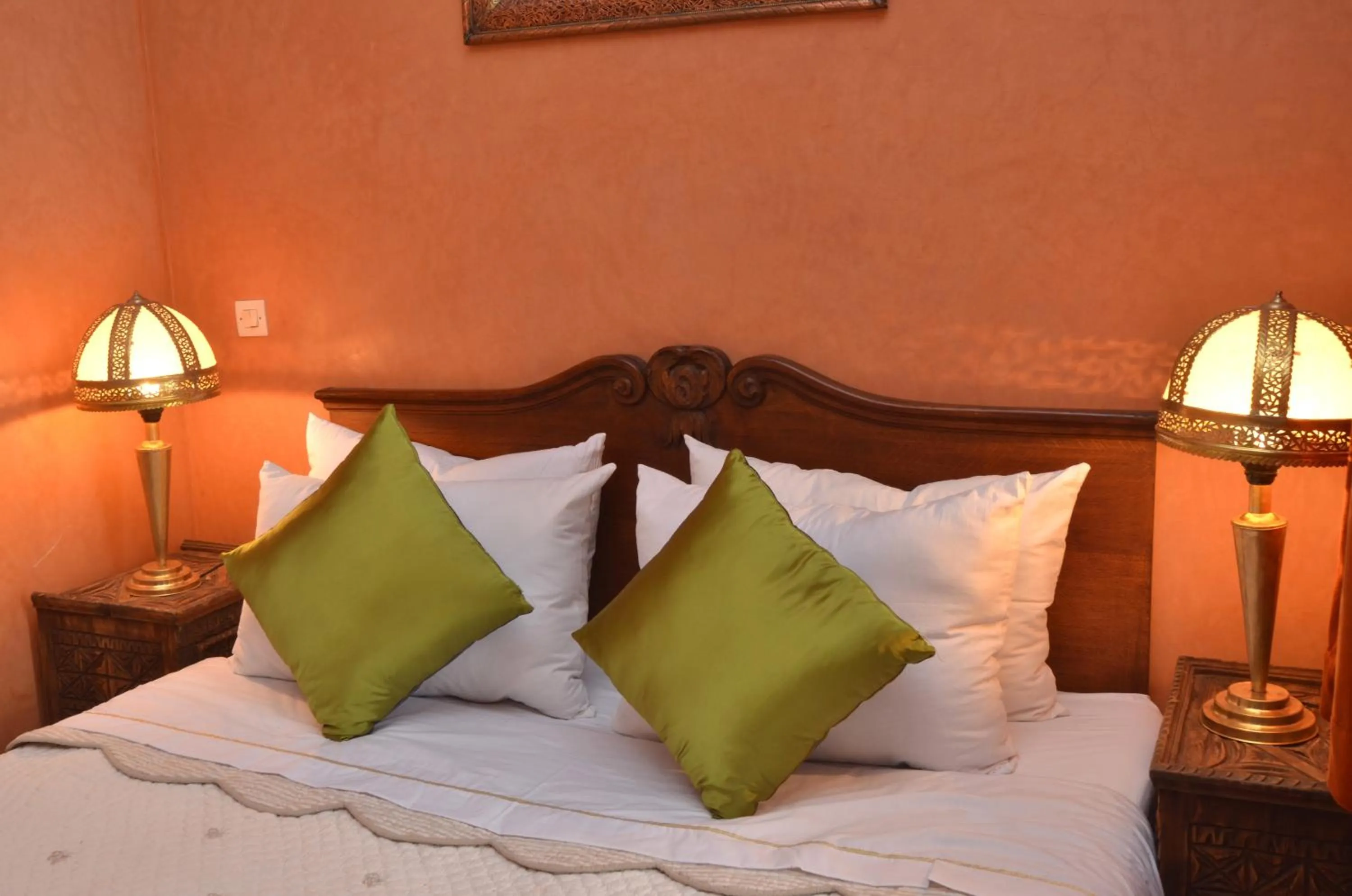 Facade/entrance, Bed in Riad Manissa