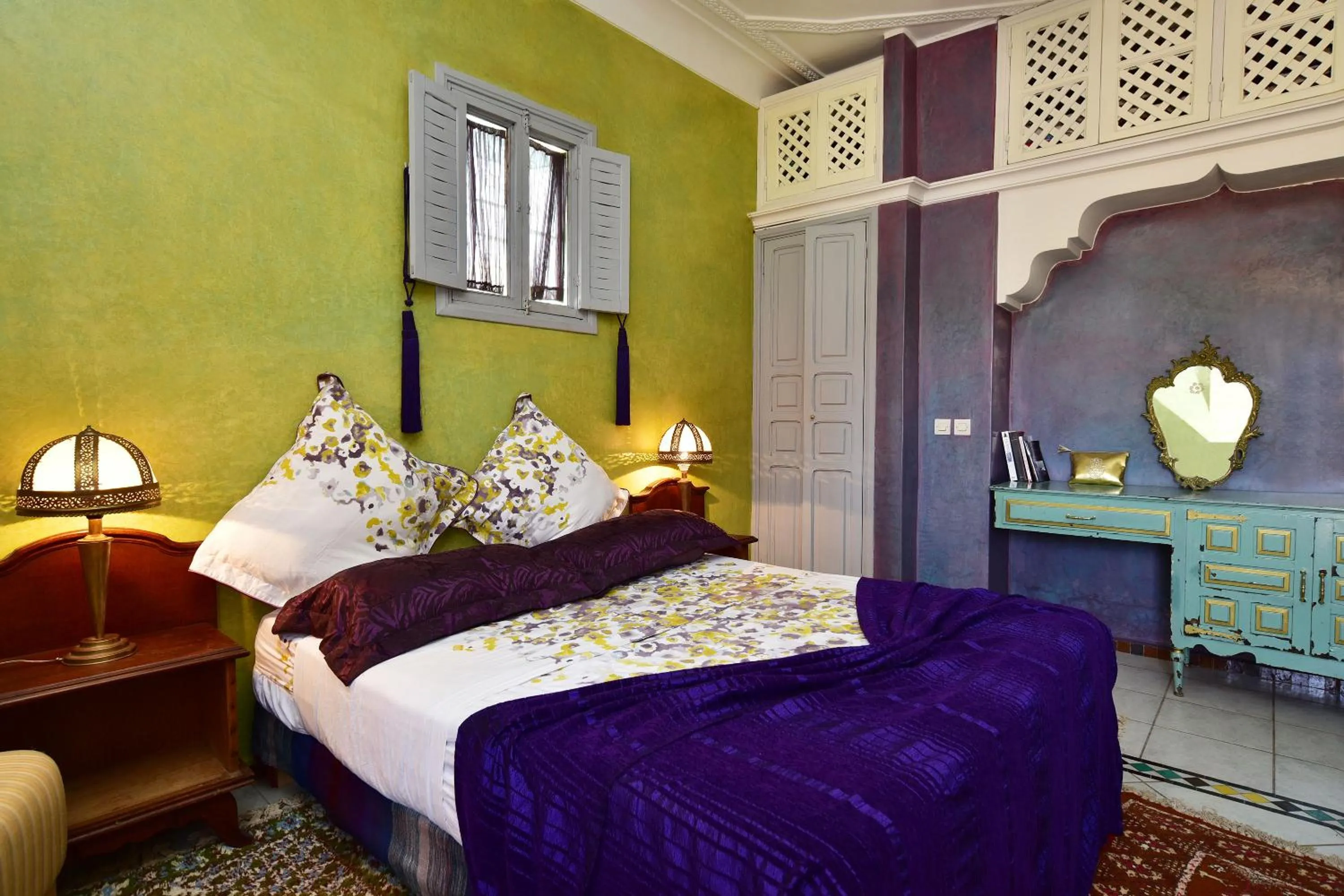 Patio, Bed in Riad Manissa