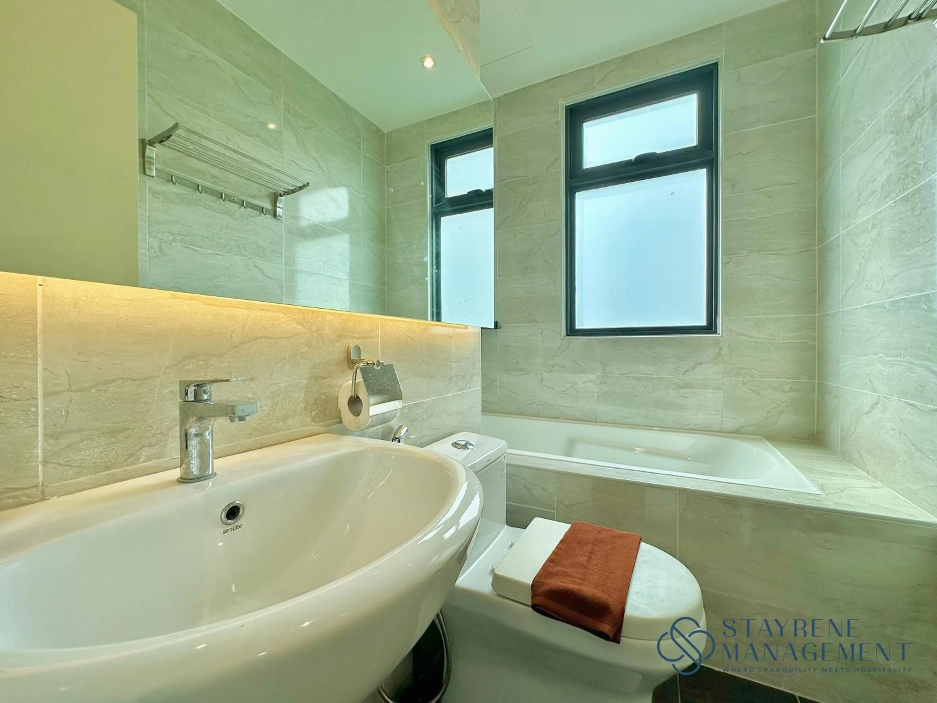 Bathroom in SKS Pavillion Residences by Stayrene