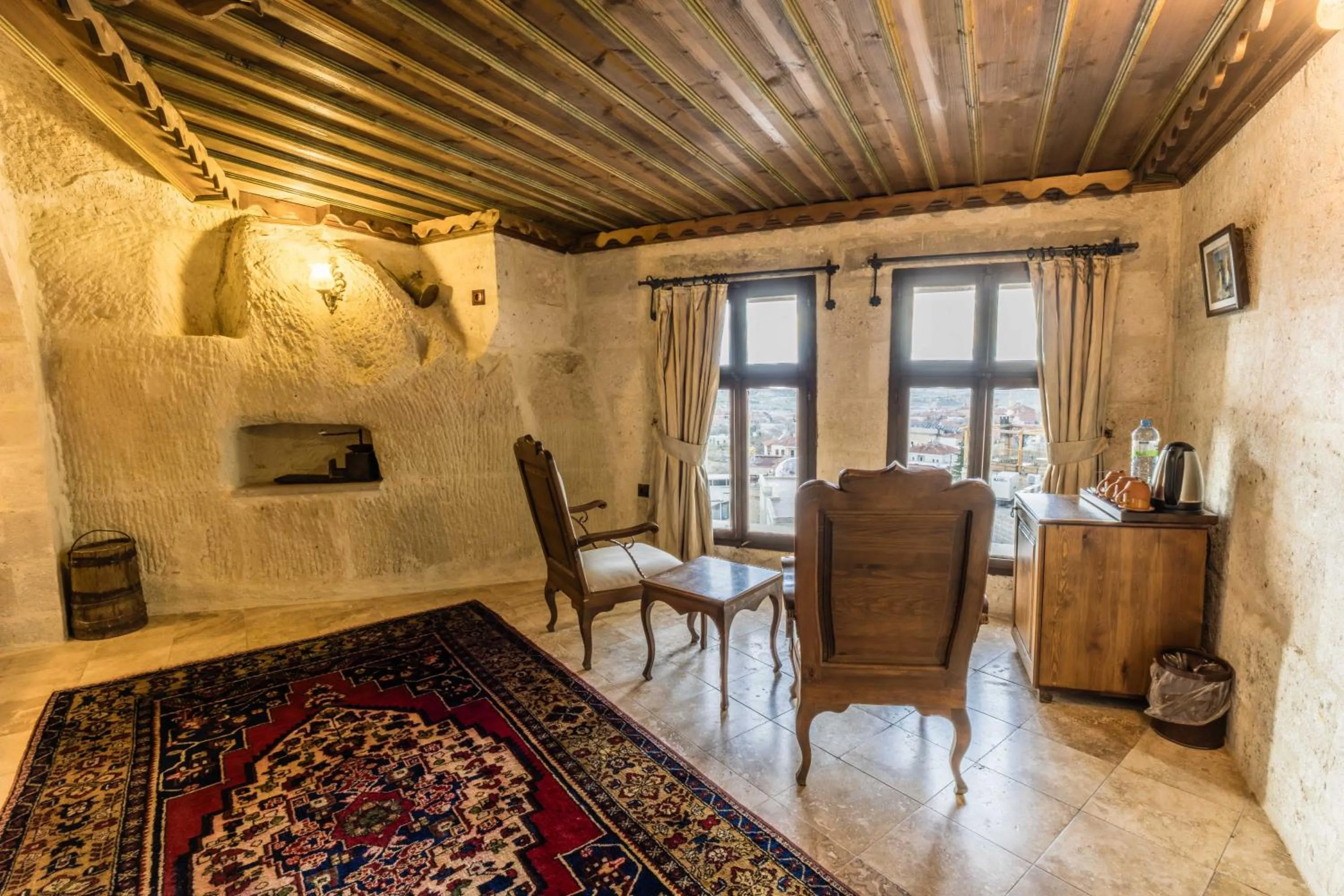 Living room in Phocas Cave Suites
