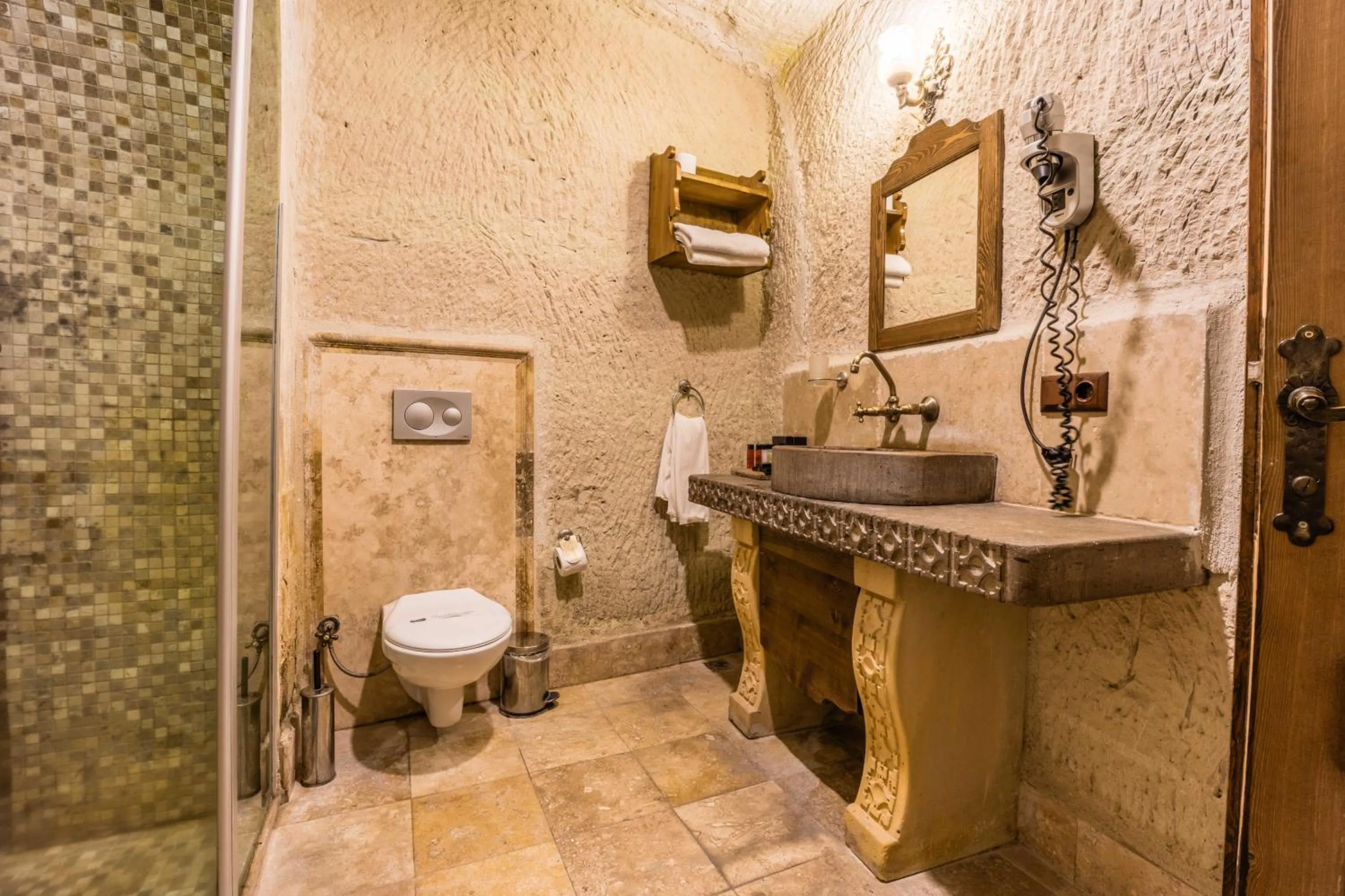 Shower in Phocas Cave Suites