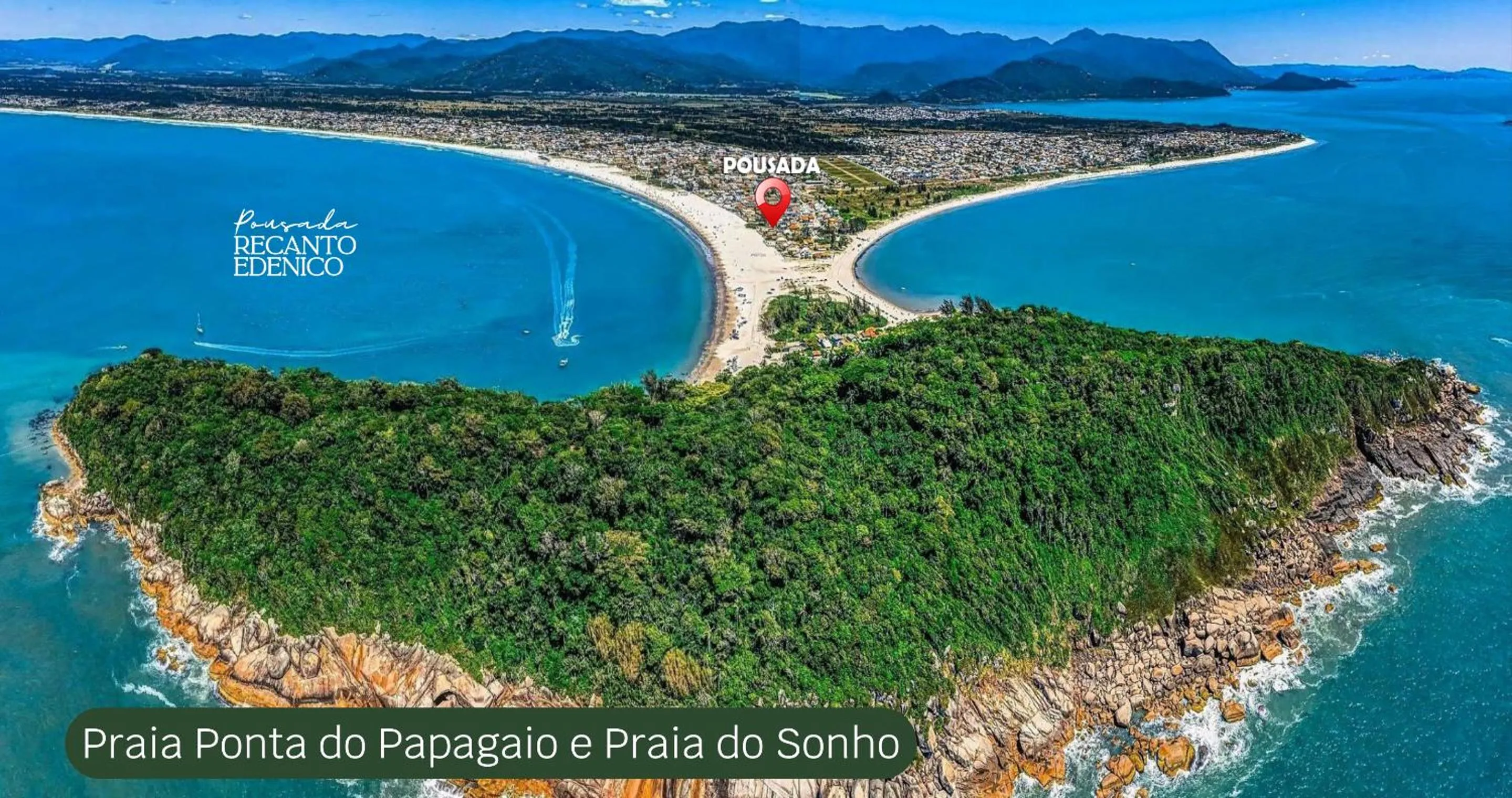 Location in Pousada Recanto Edênico - à beira mar da Praia Ponta do Papagaio, Palhoça SC