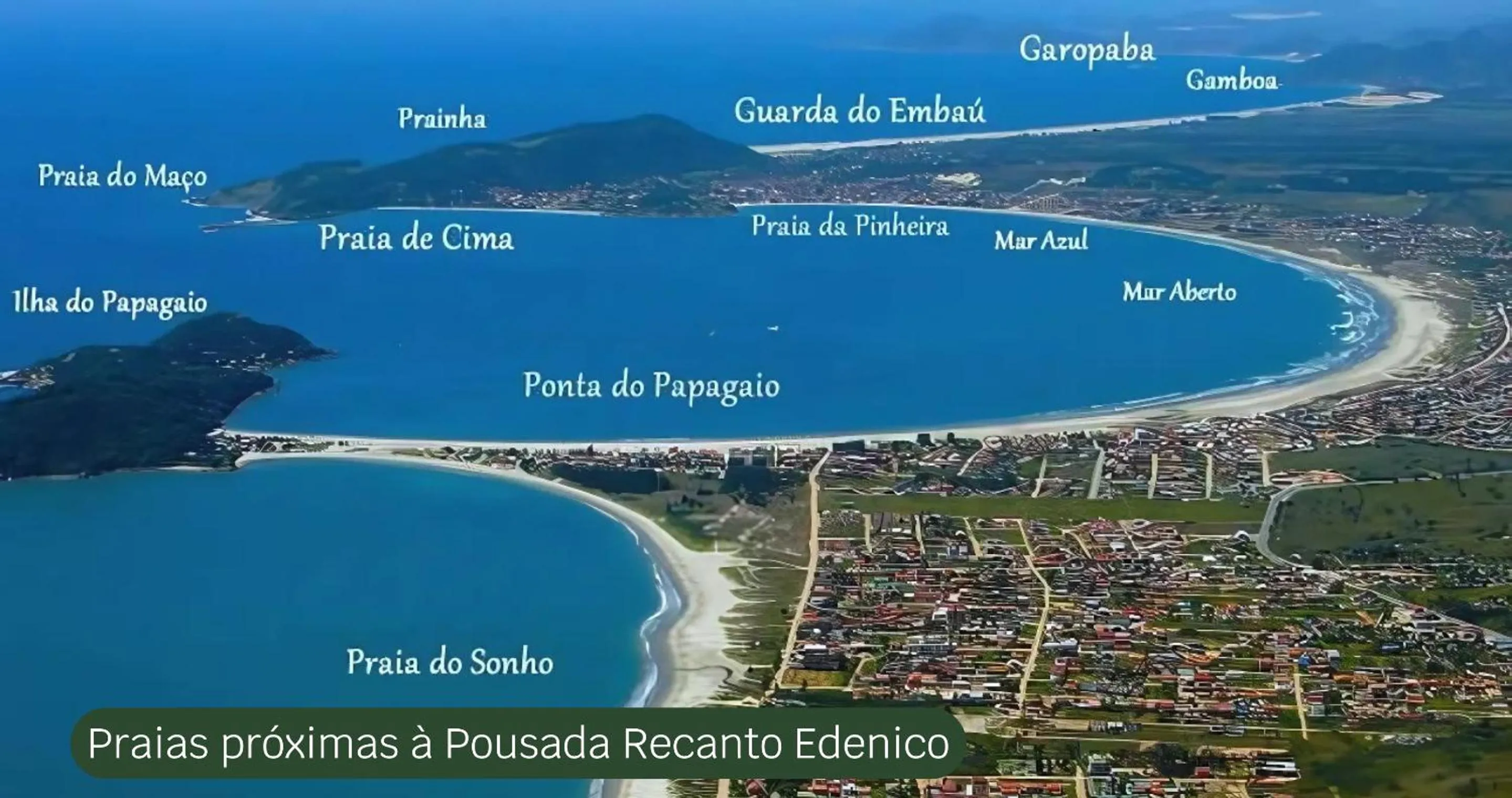 Beach in Pousada Recanto Edênico - à beira mar da Praia Ponta do Papagaio, Palhoça SC