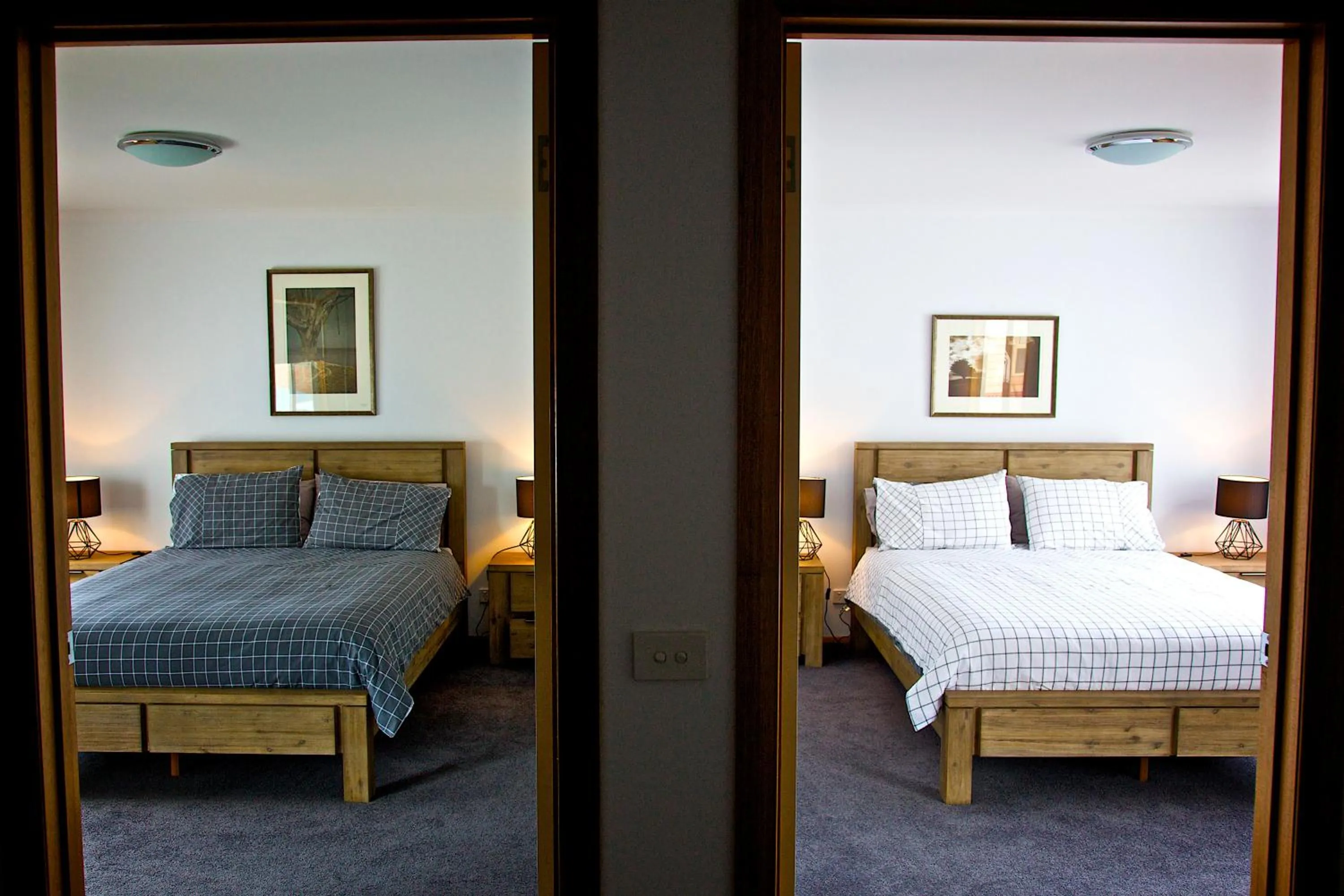 Bed in Penguin Beachfront Apartments