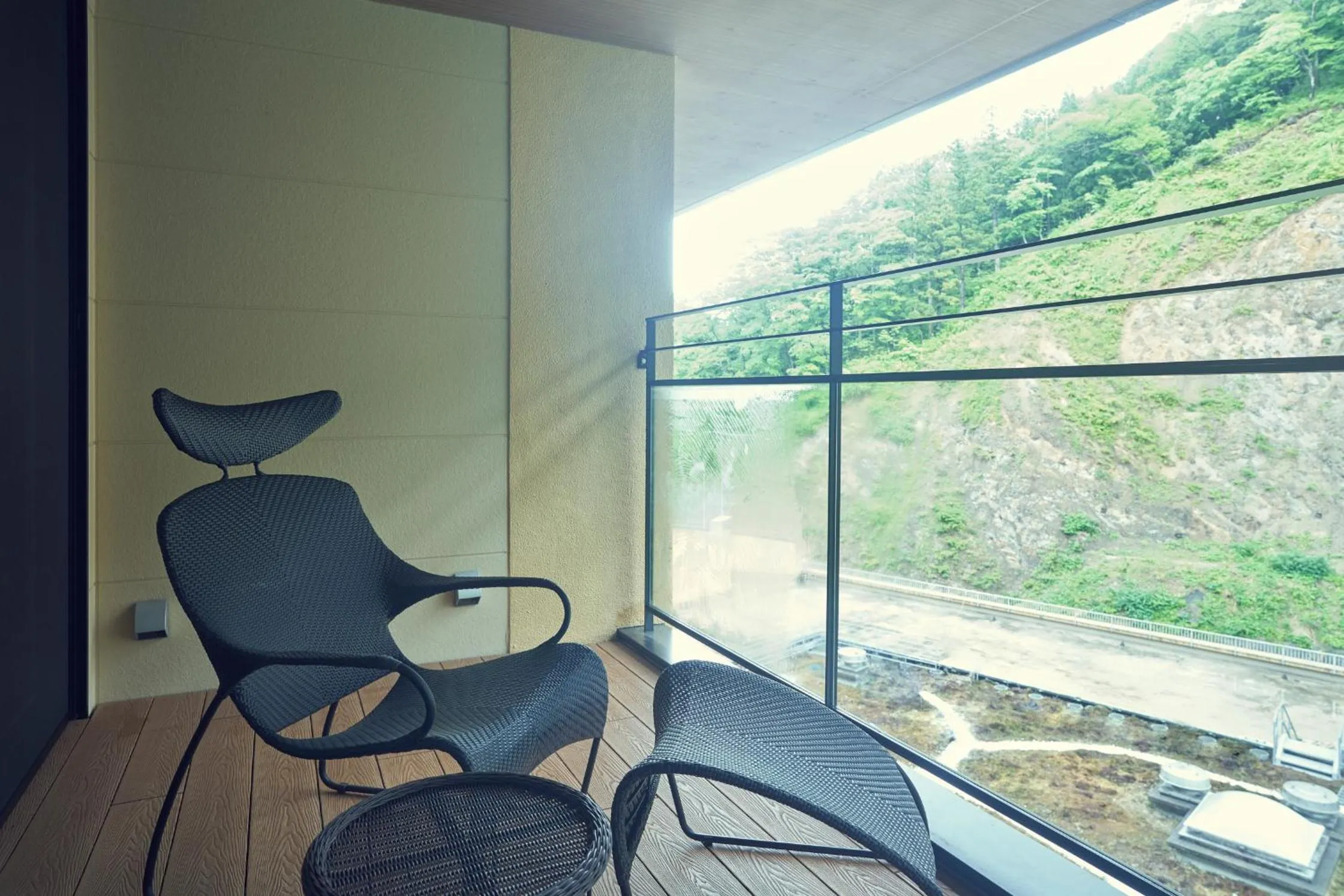 Balcony/Terrace in Sansuiso Tsuchiyu Spa