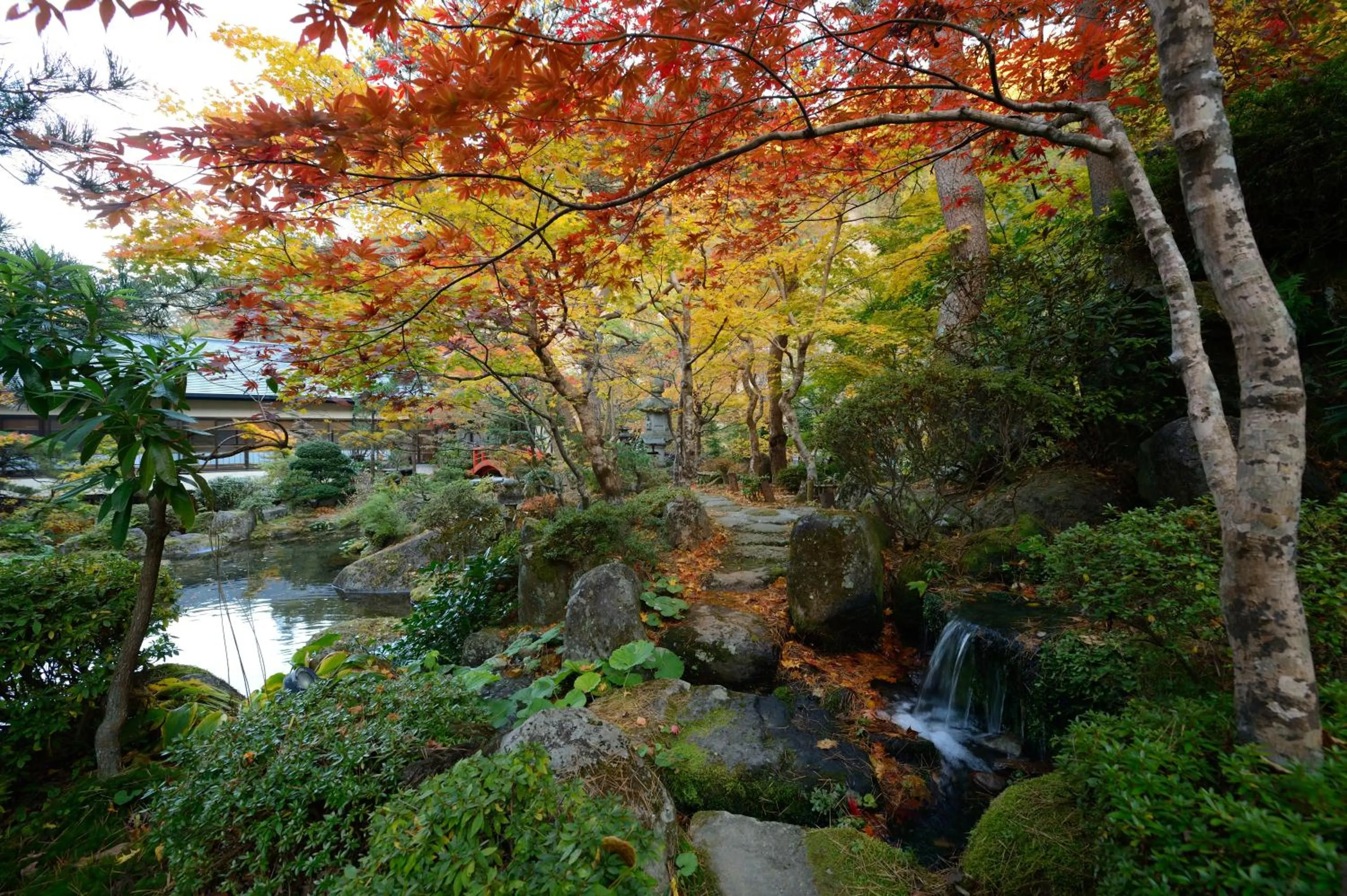 Garden in Sansuiso Tsuchiyu Spa