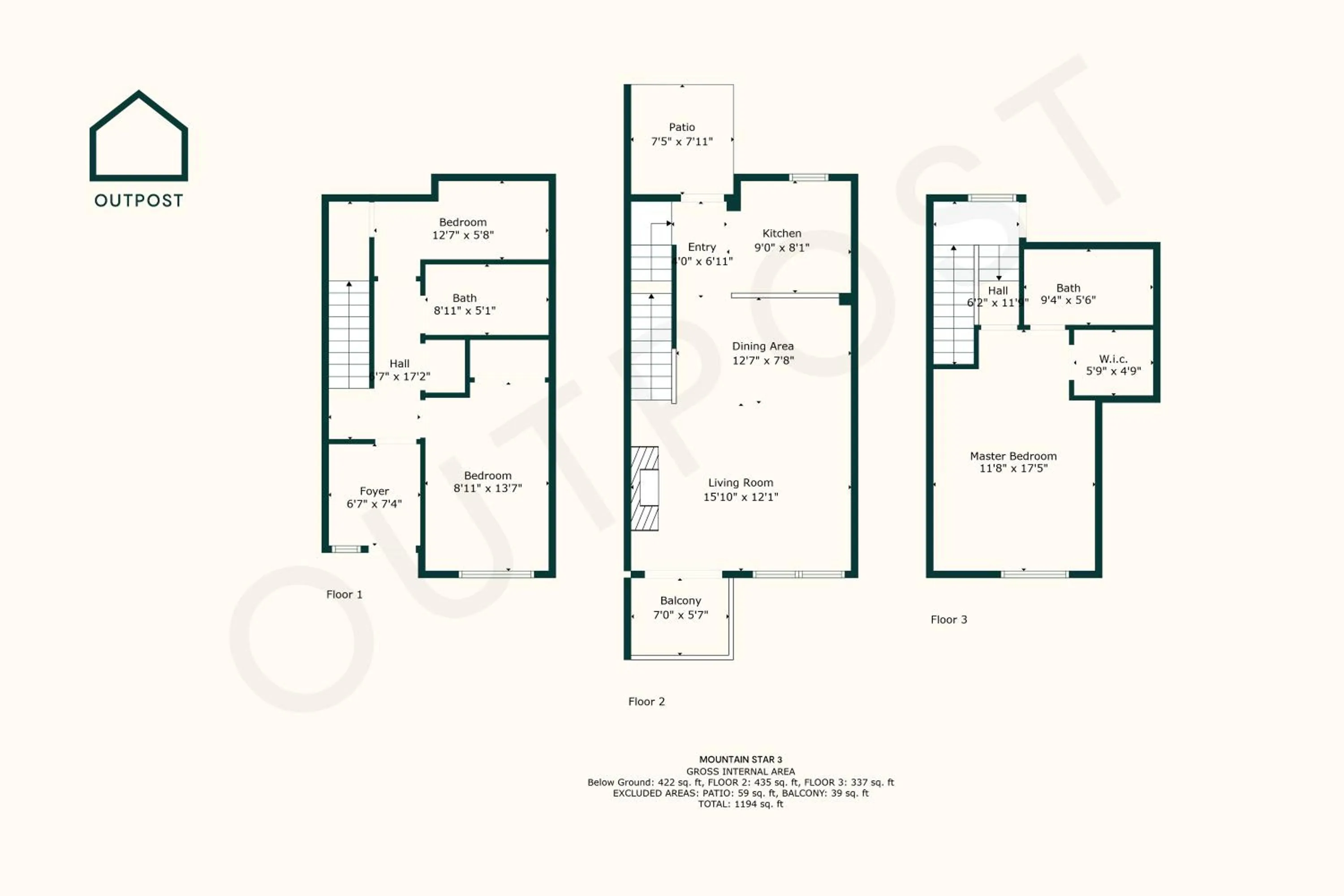 Floor plan in Mountain Star by Outpost Whistler